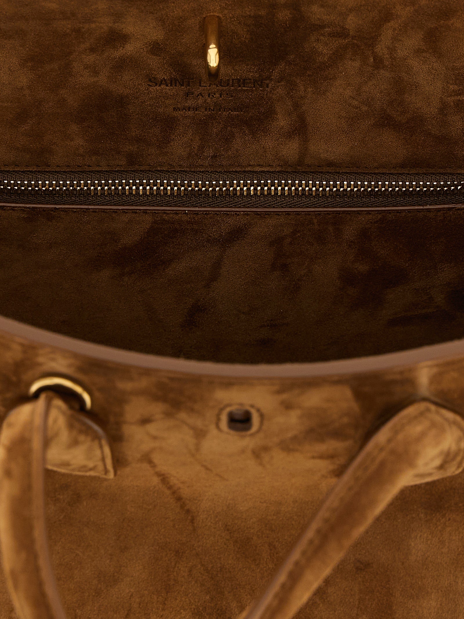Saint Laurent Braune Kalbsleder-Handtasche