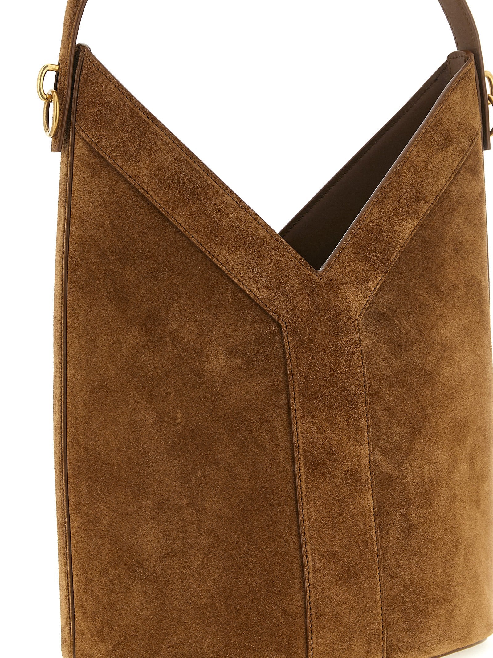 Saint Laurent Braunes Kalbsleder Damen Crossbody Tasche