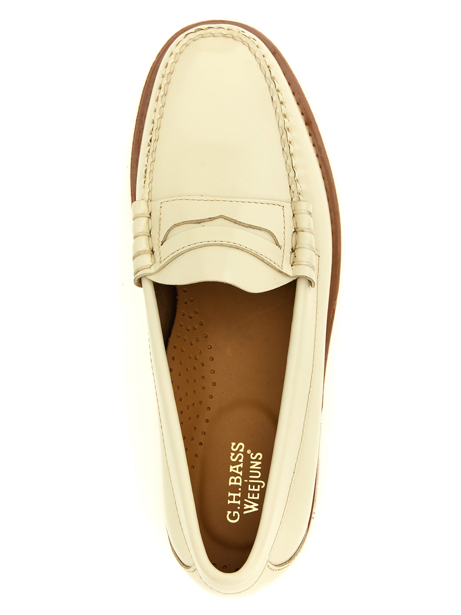 G.H. BASS Beige Kalbsleder Loafer