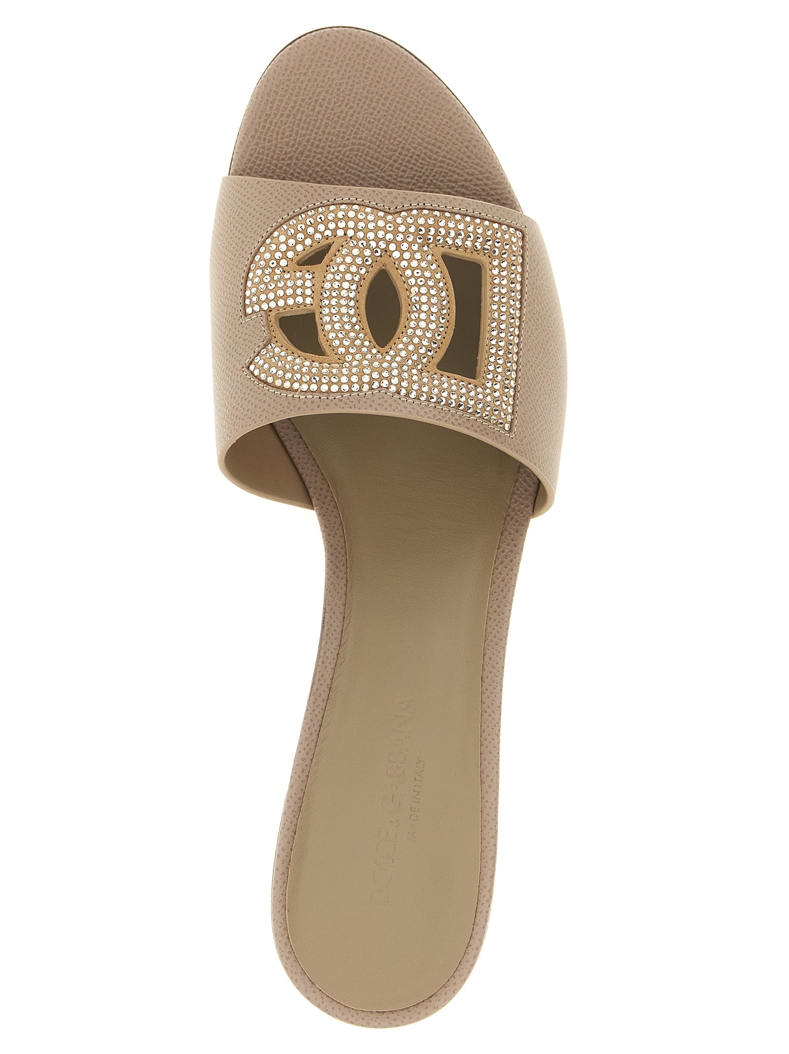Dolce & Gabbana Graue Mules aus Kalbsleder
