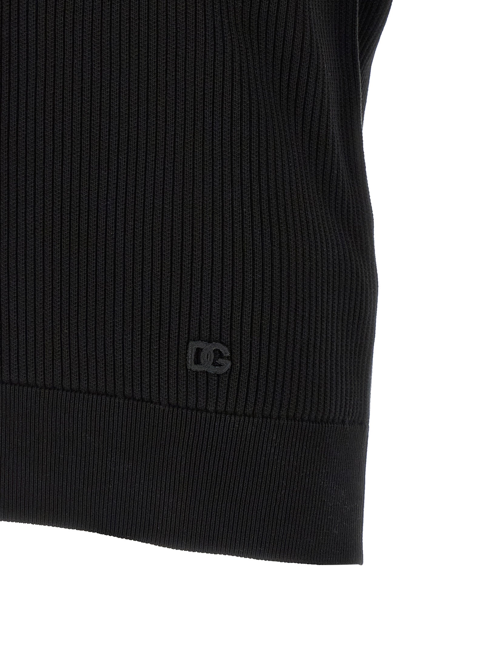 Dolce & Gabbana Schwarzes Baumwoll-Poloshirt