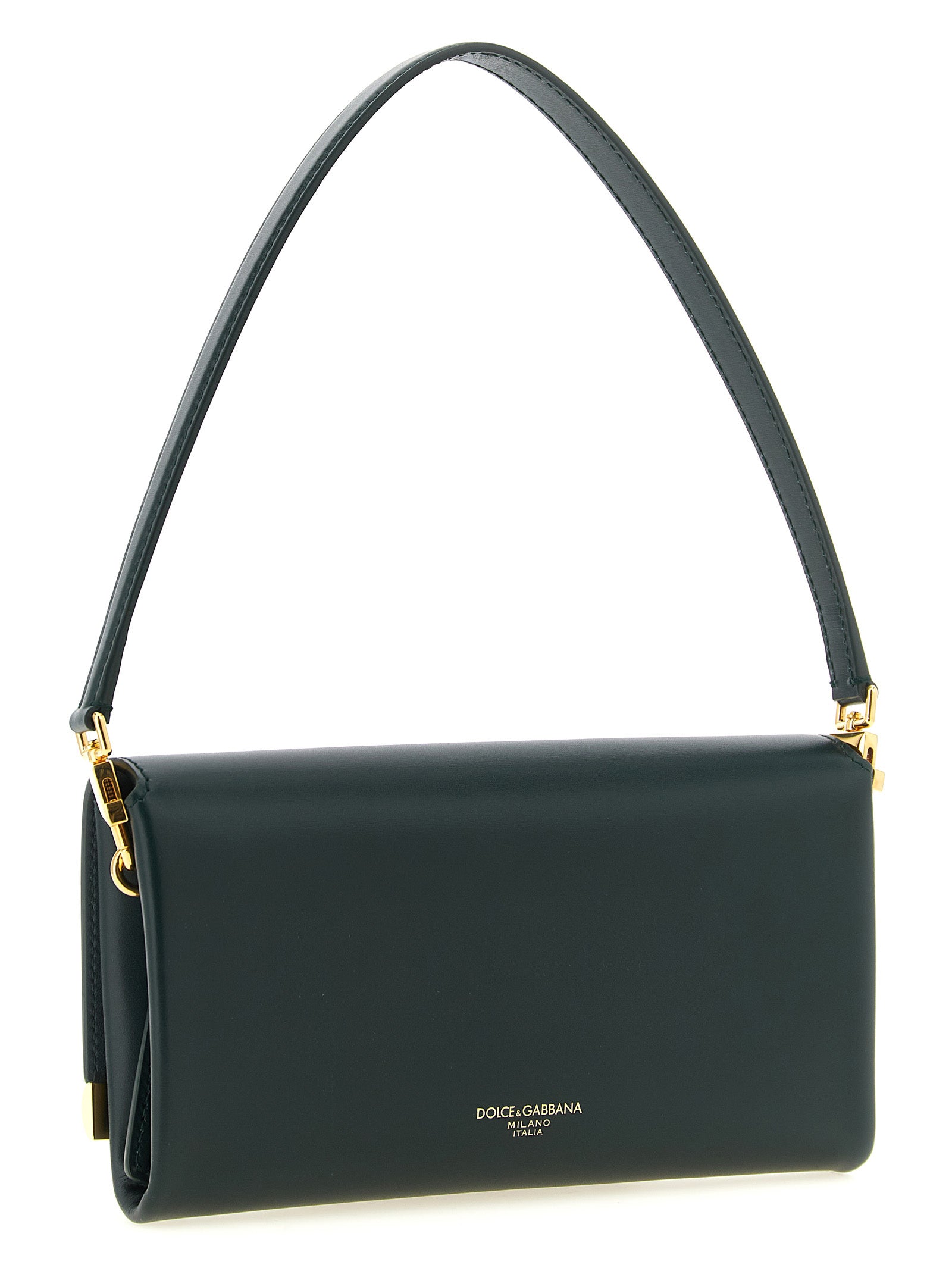 Dolce & Gabbana Zweifarbige Schultertasche aus Kalbsleder