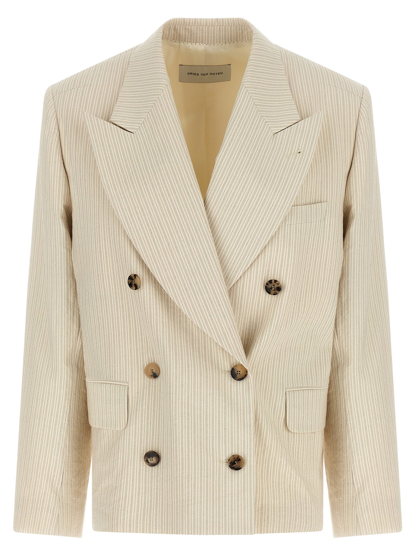 Dries Van Noten Beige Baumwollblazer