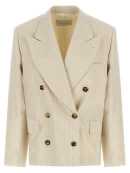 Dries Van Noten Beige Baumwollblazer