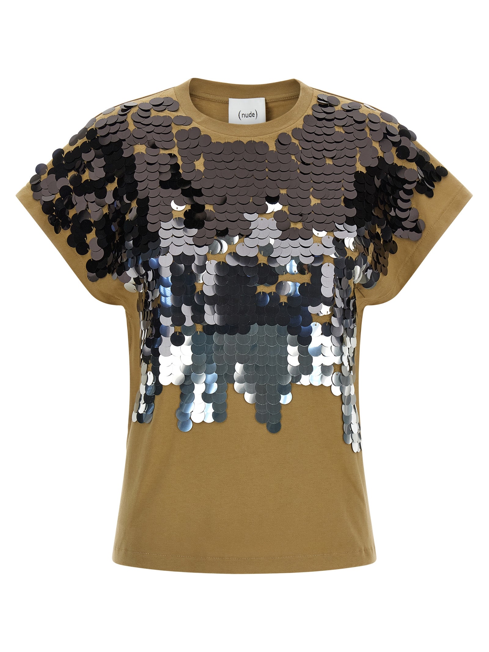 NUDE Braunes Baumwoll-T-Shirt