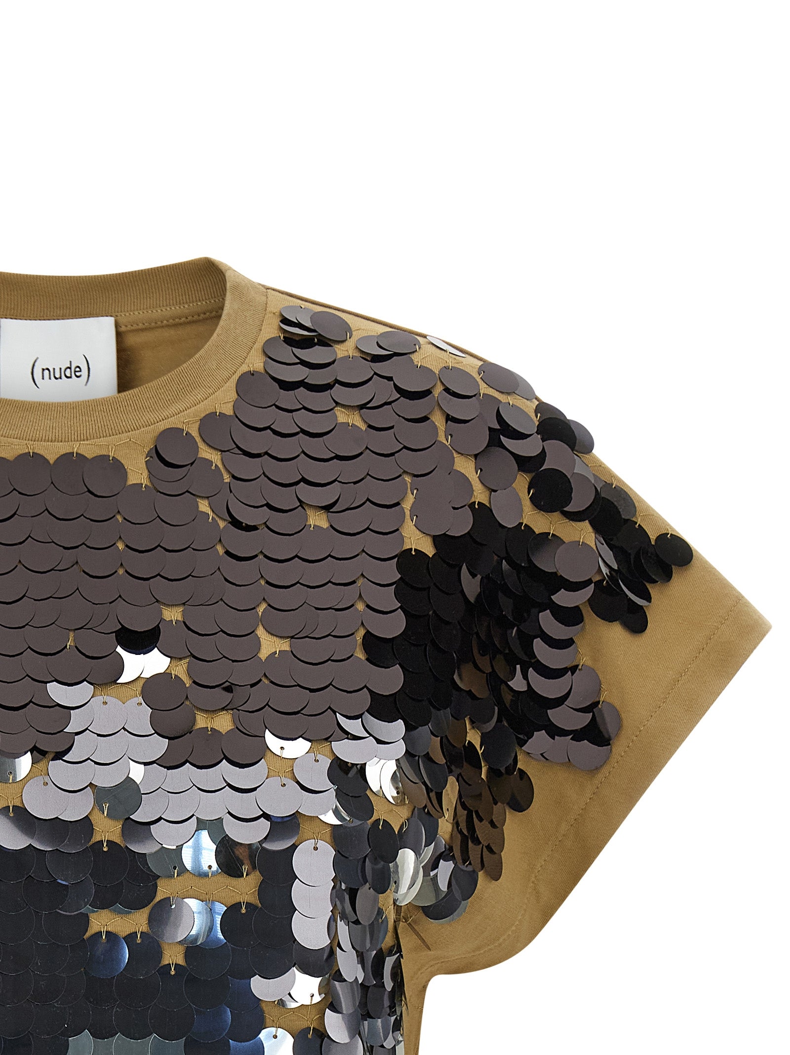 NUDE Braunes Baumwoll-T-Shirt