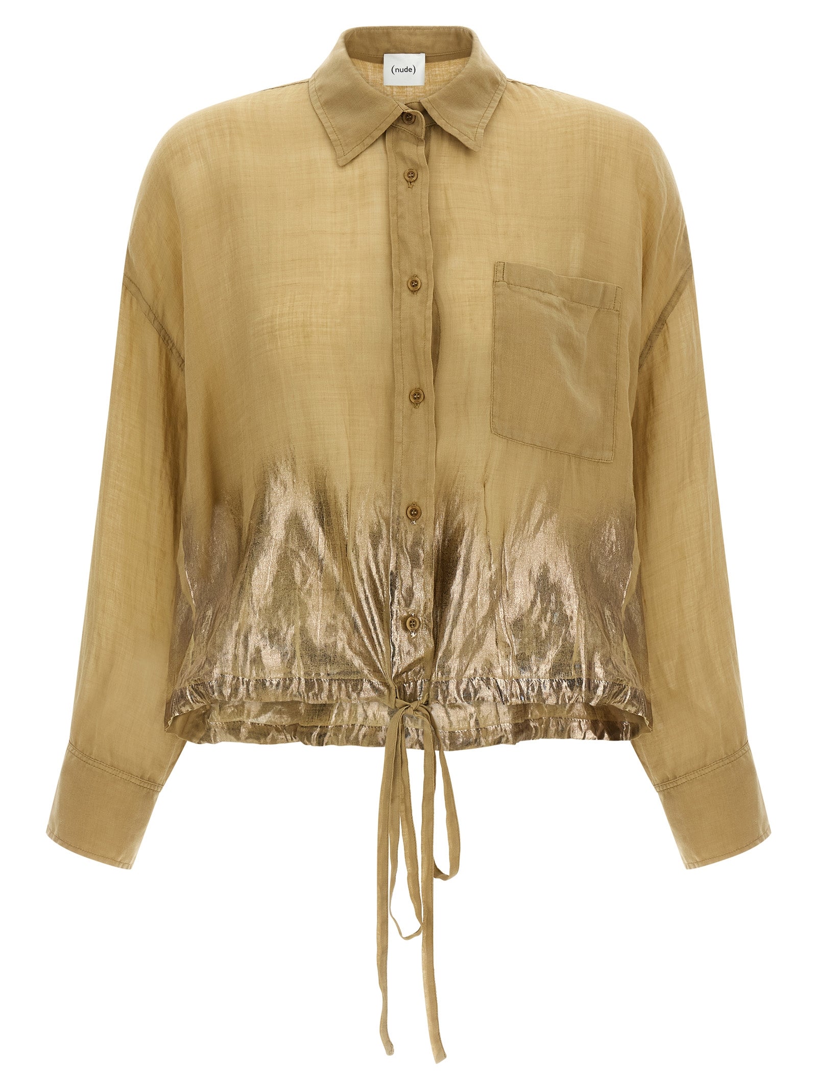 NUDE Braune Tencel-Bluse