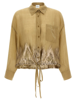 NUDE Braune Tencel-Bluse