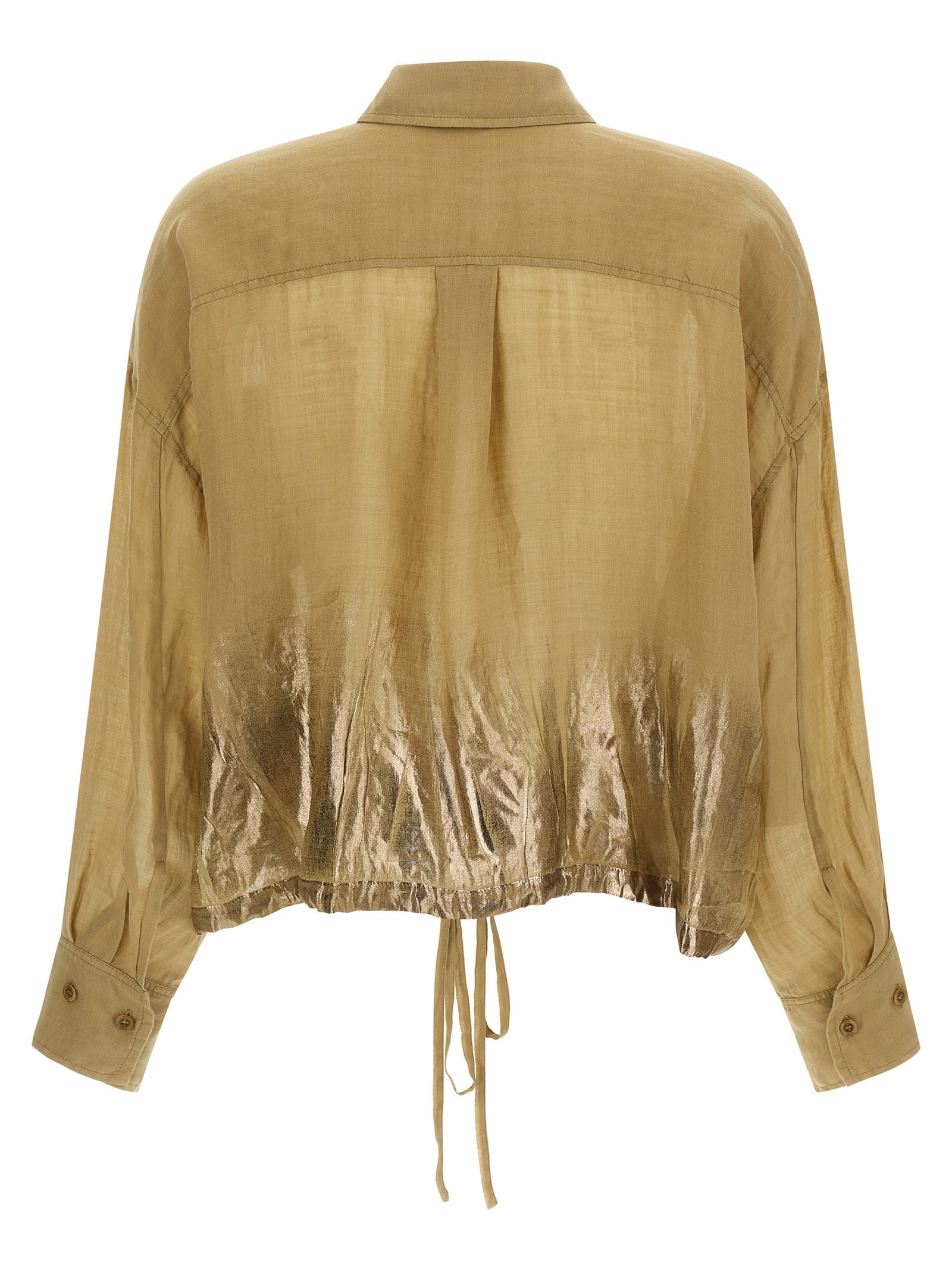 NUDE Braune Tencel-Bluse