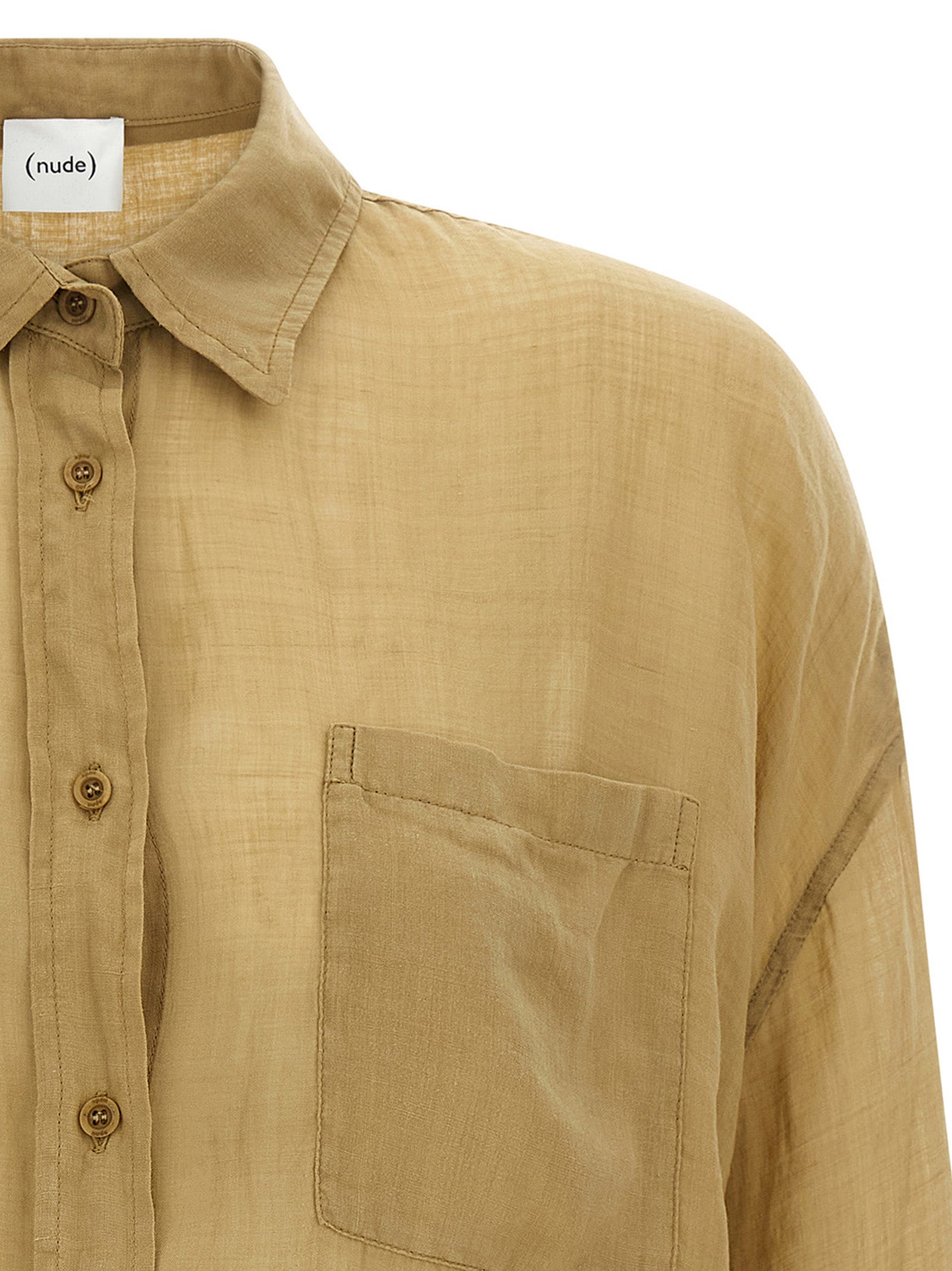 NUDE Braune Tencel-Bluse