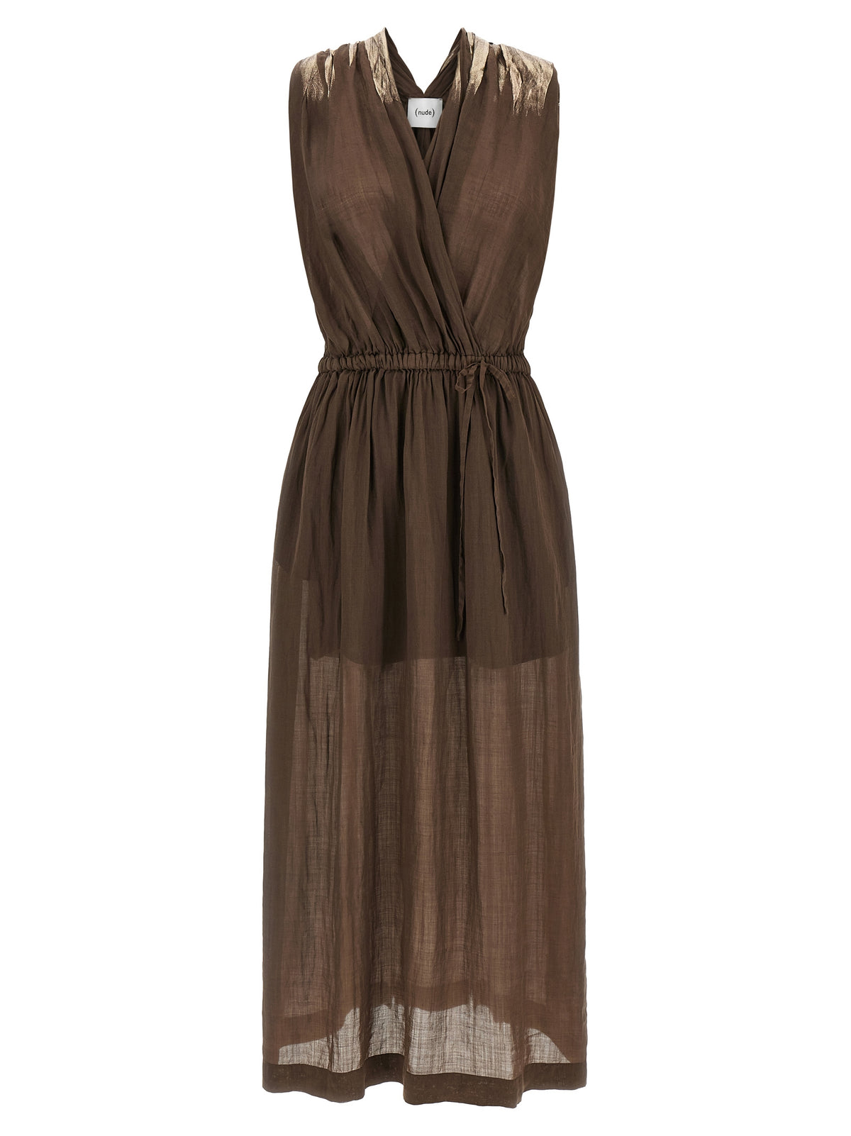 NUDE Langes braunes Kleid aus Tencel