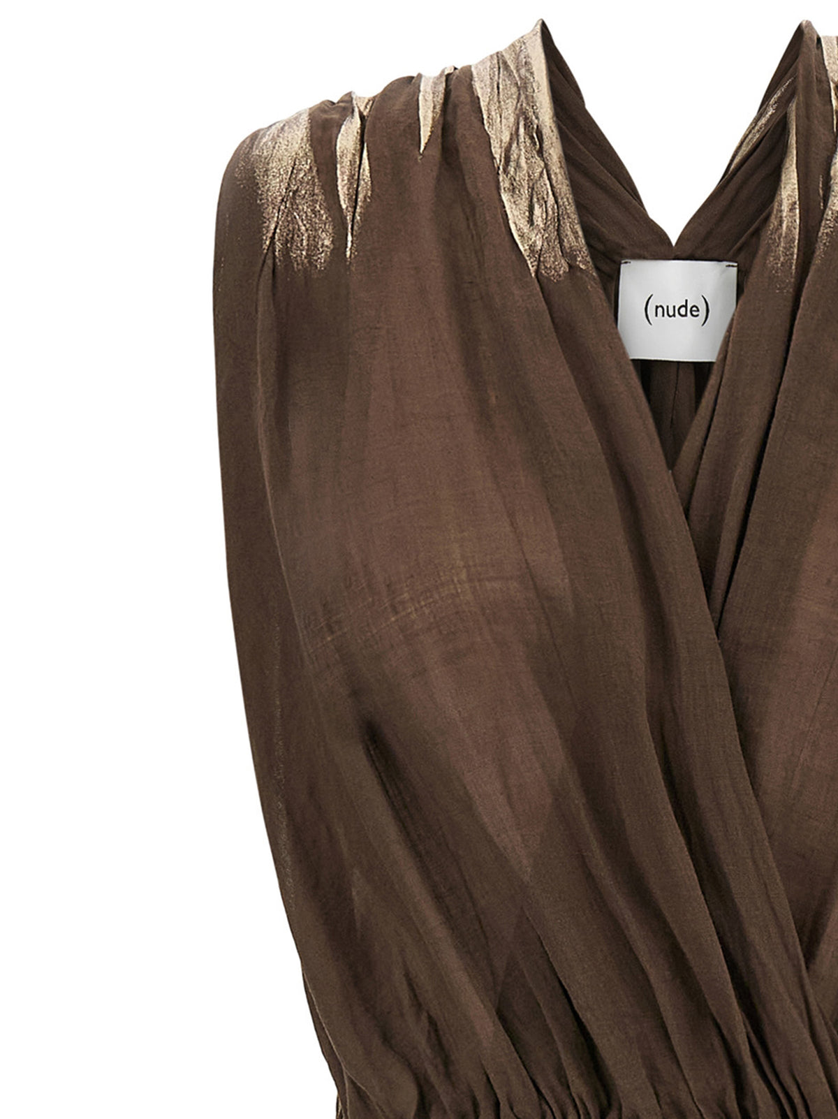 NUDE Langes braunes Kleid aus Tencel