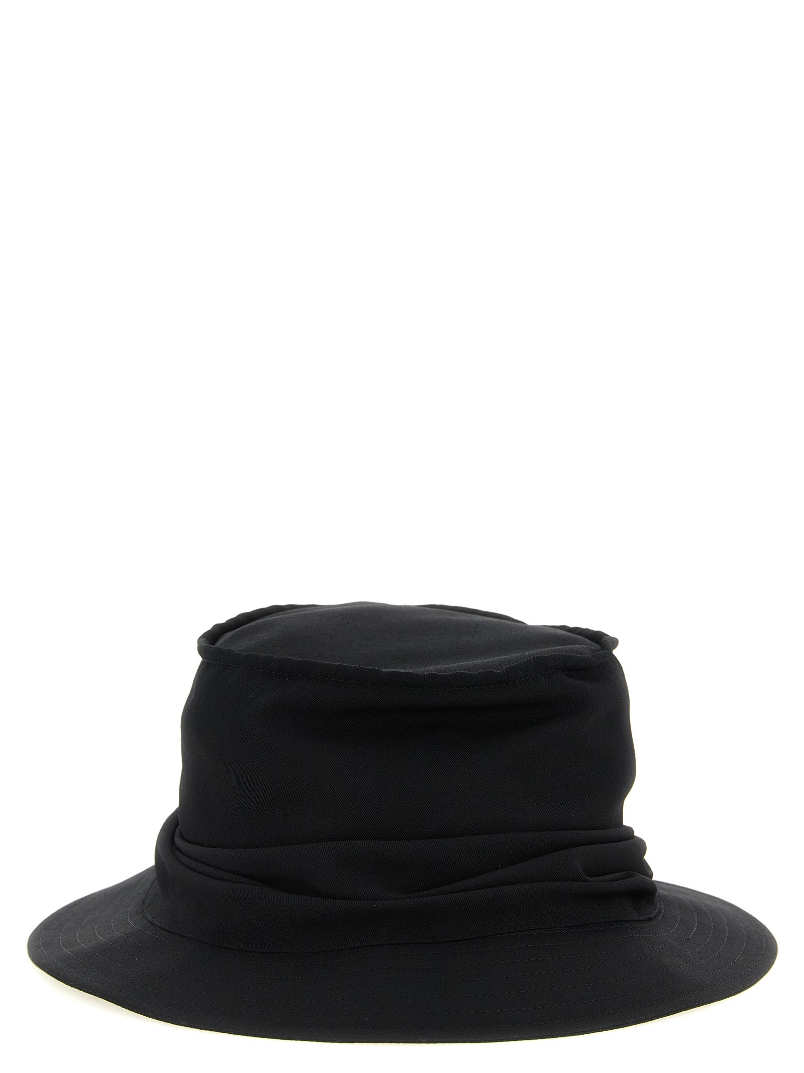 Yohji Yamamoto Schwarzer Woll-Bucket Hat