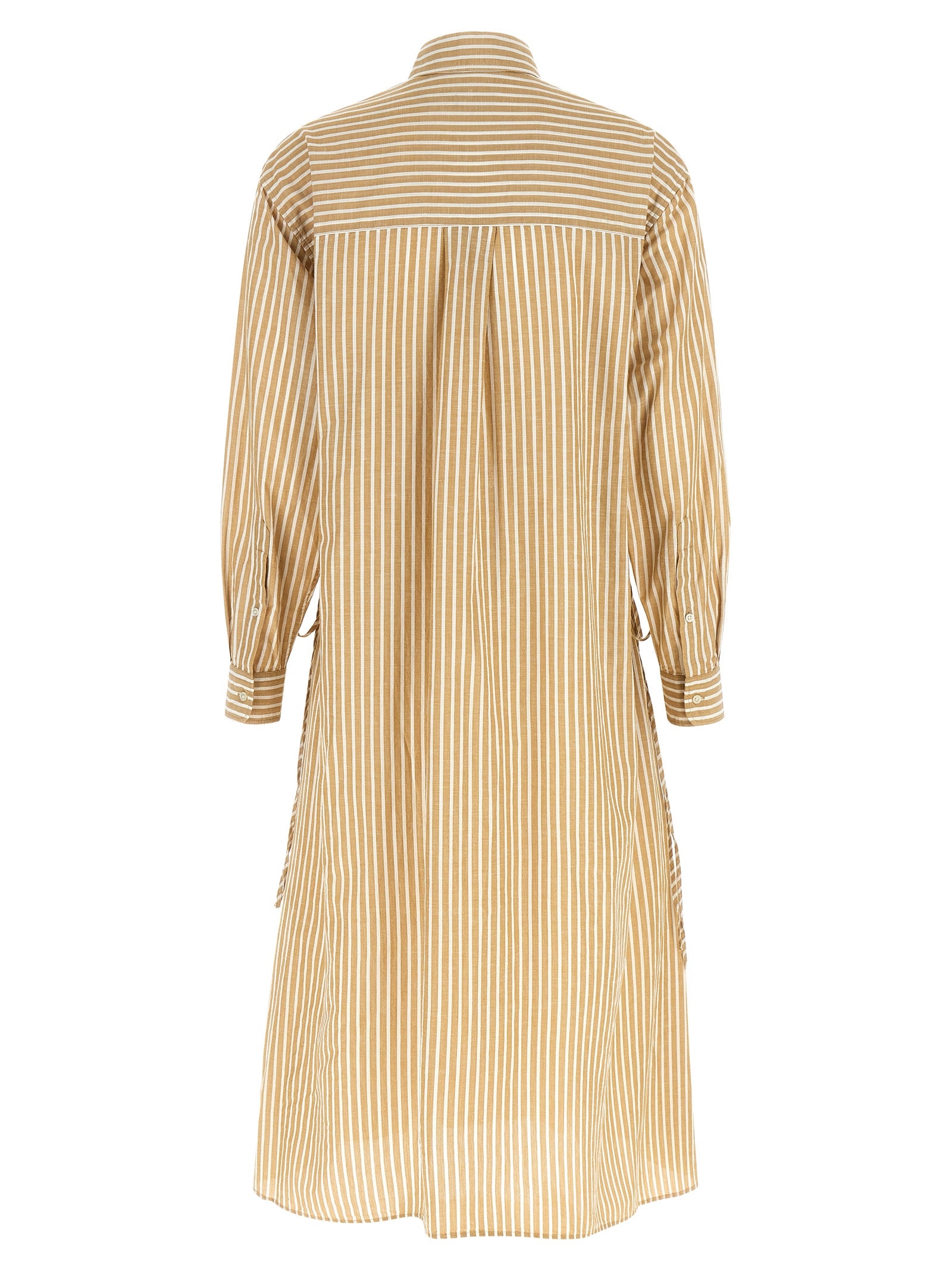 Polo Ralph Lauren Beige Baumwoll-Midikleid