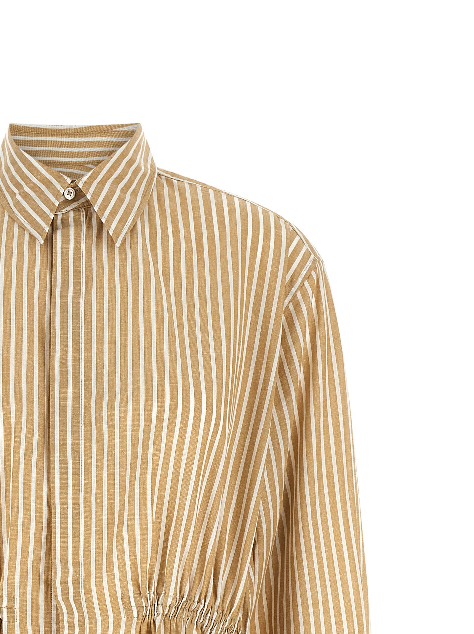 Polo Ralph Lauren Beige Baumwoll-Midikleid