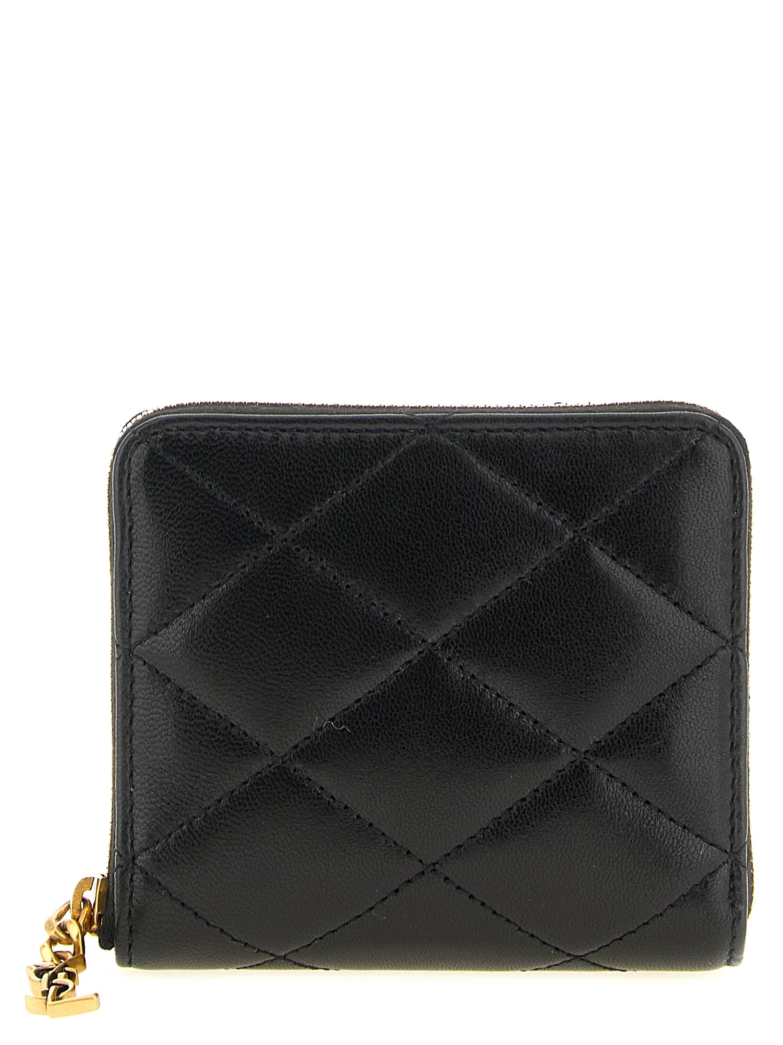 Saint Laurent Schwarzer Kartenhalter aus Lammleder