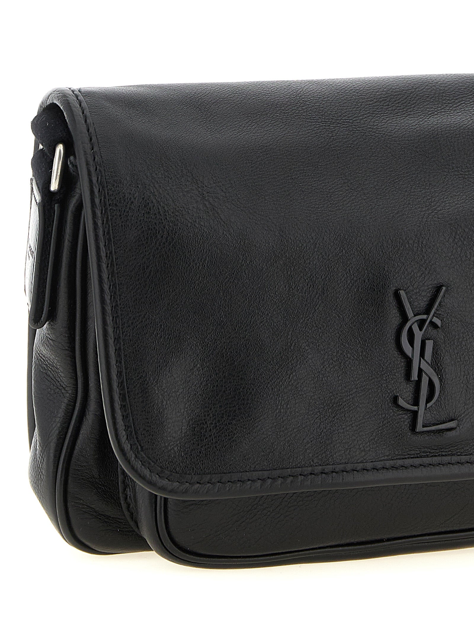 Saint Laurent Schwarze Kalbsleder-Umhängetasche