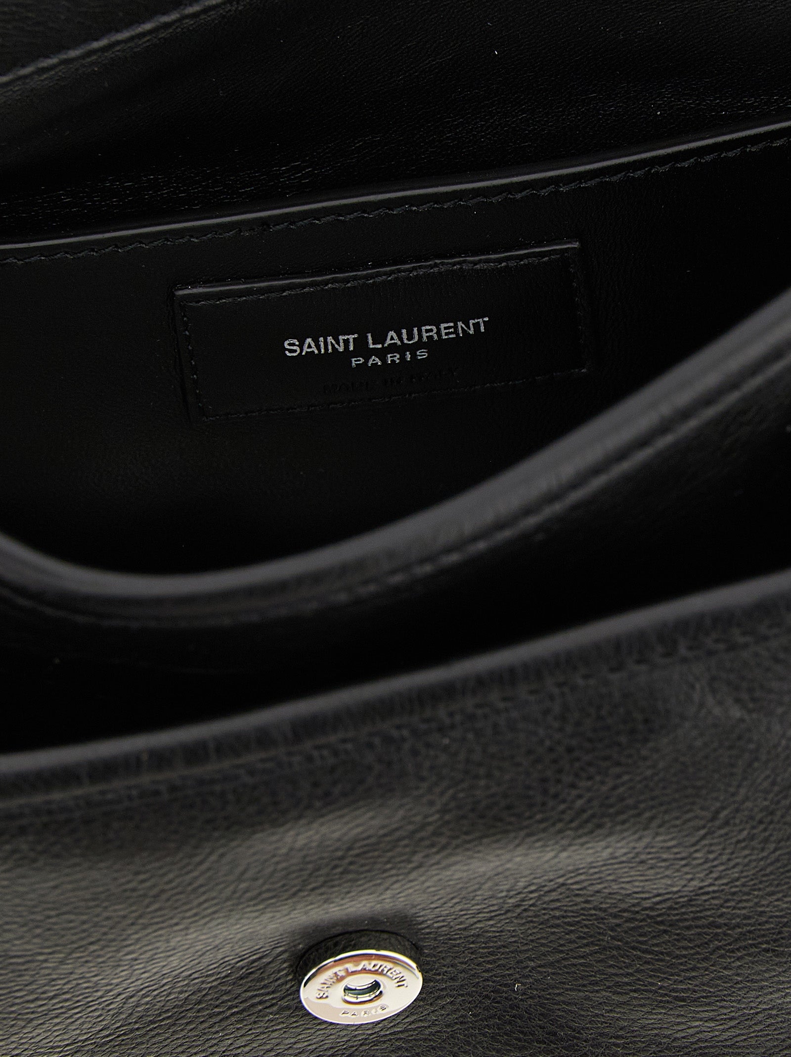 Saint Laurent Schwarze Kalbsleder-Umhängetasche