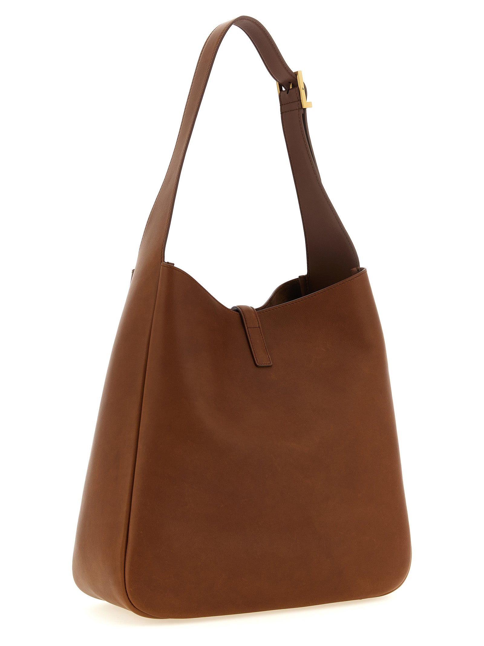 Saint Laurent Braunes Kalbsleder Damen Crossbody Tasche