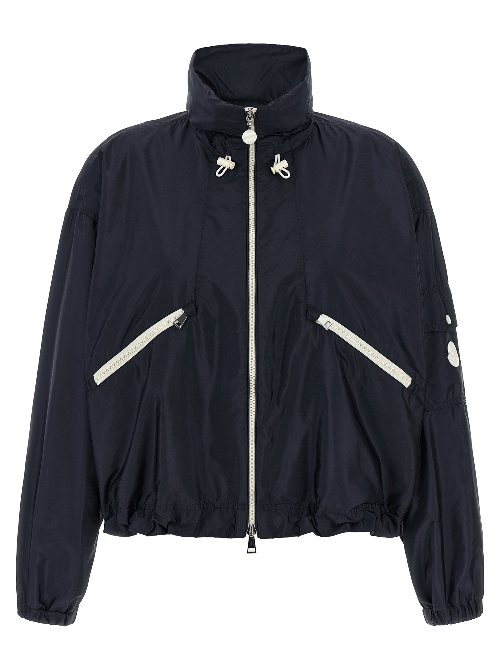 Moncler Blaue Shell-Jacke aus Polyamid