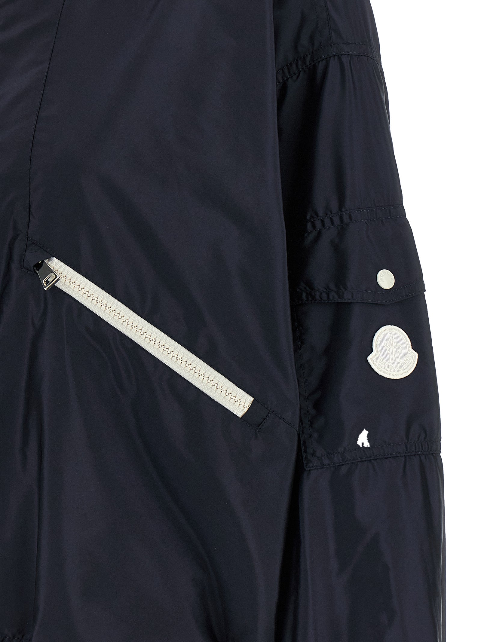 Moncler Blaue Shell-Jacke aus Polyamid