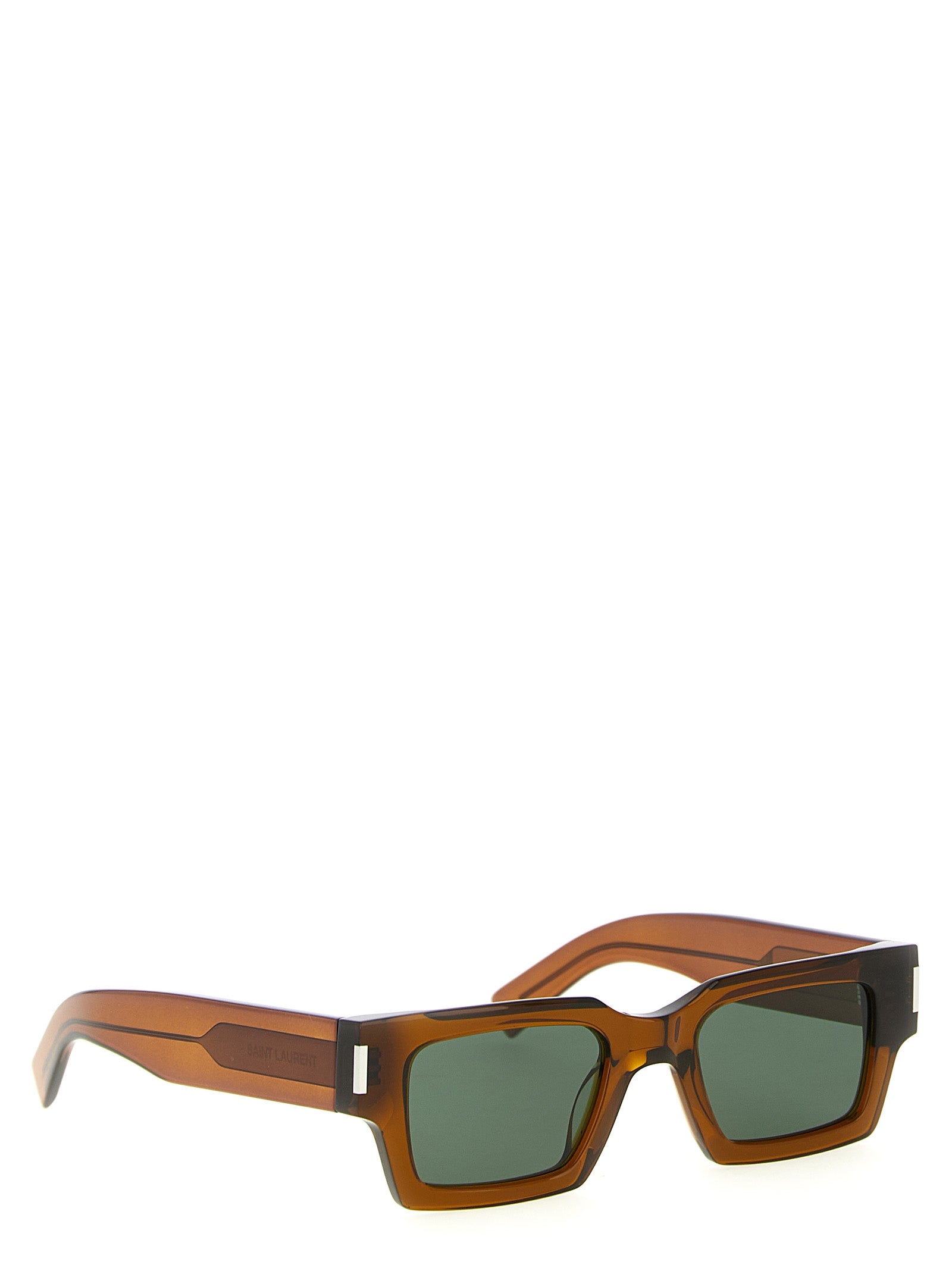 Saint Laurent Braune Sonnenbrille aus Acetat