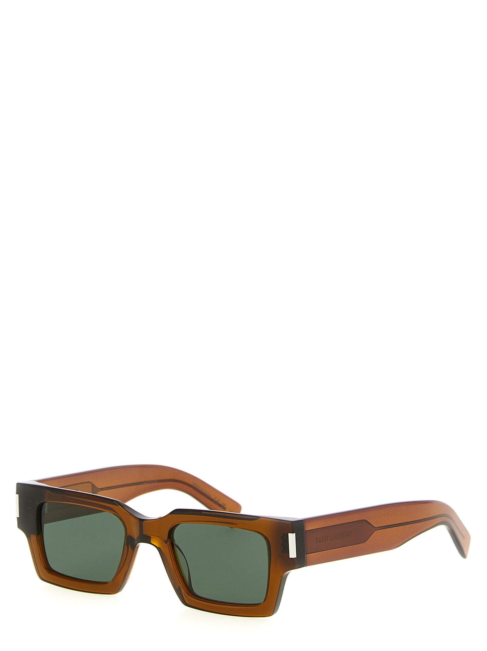 Saint Laurent Braune Sonnenbrille aus Acetat