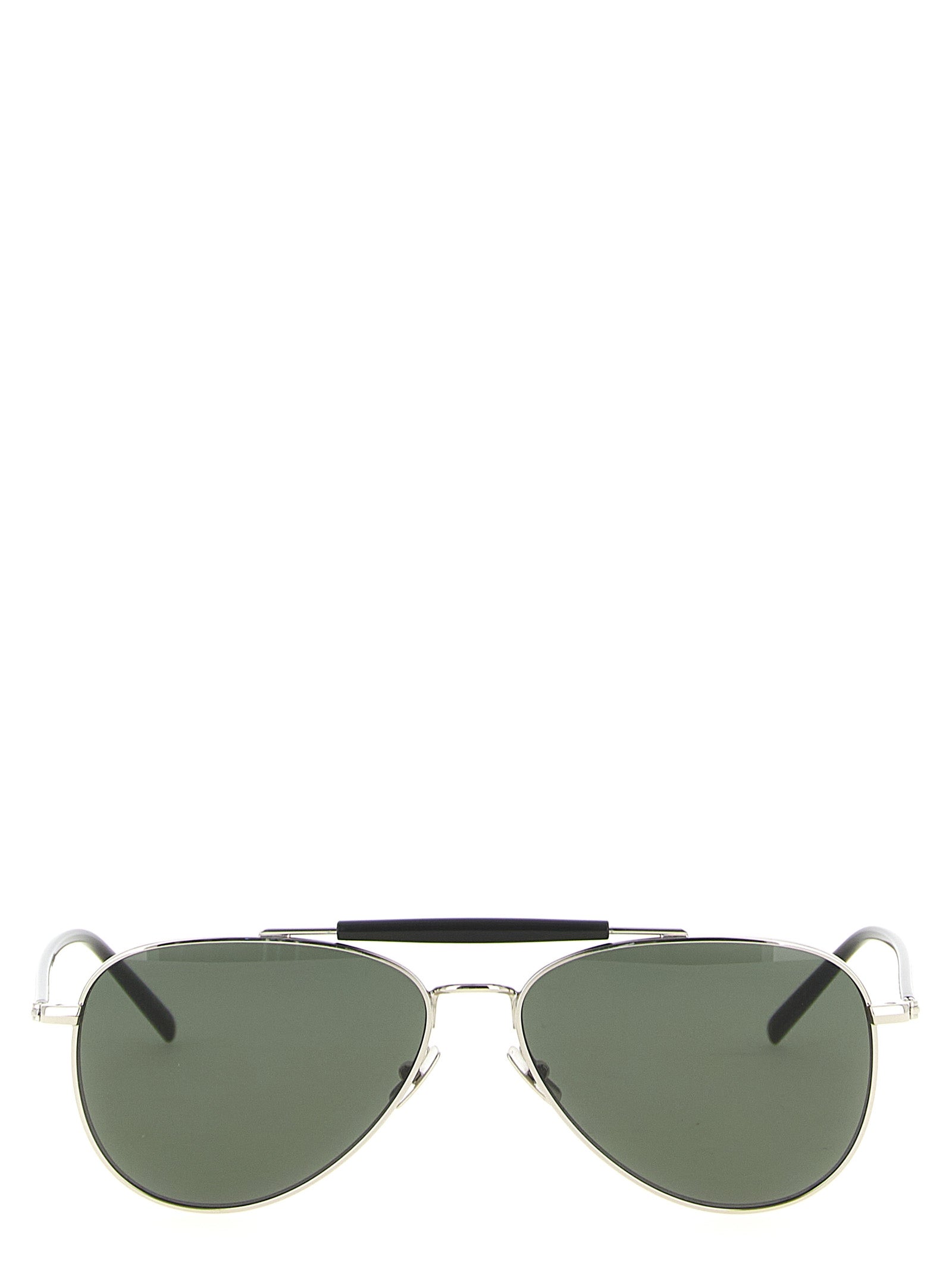 Saint Laurent Silberne Sonnenbrille aus Acetat
