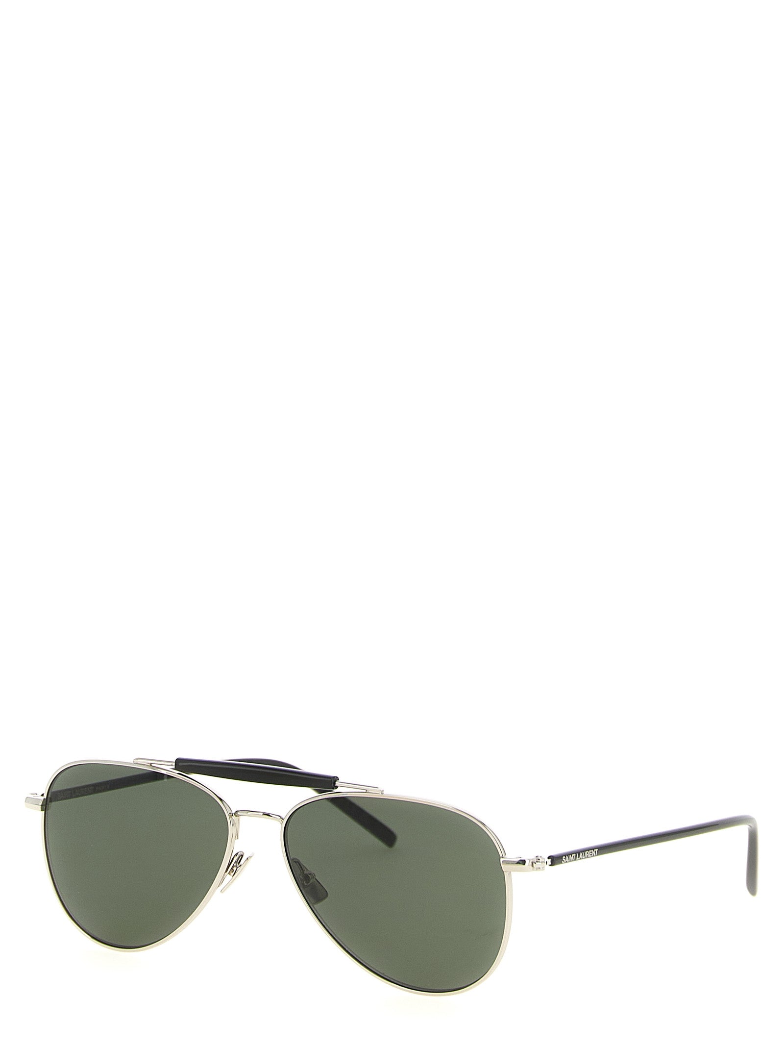 Saint Laurent Silberne Sonnenbrille aus Acetat