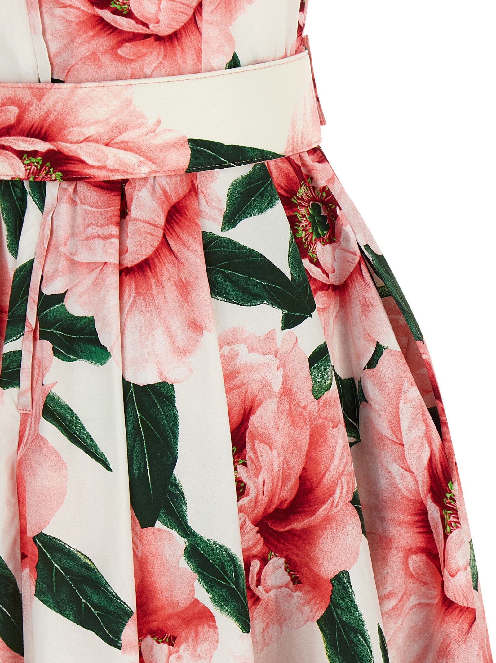 SAMANTHA SUNG Buntes Baumwoll-Midi-Kleid