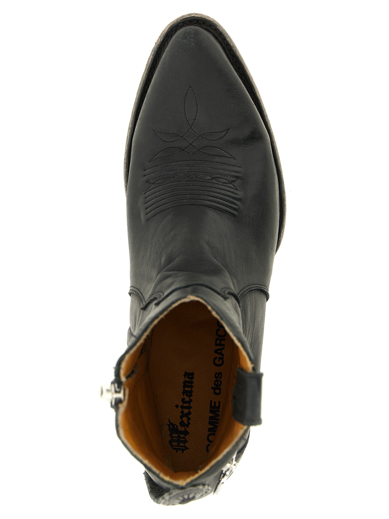 Comme Des Garçons Schwarze Chelsea Boots aus Rindsleder