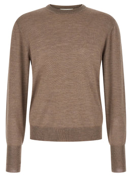 MA'RY'YA Grauer Cardigan aus reiner Schurwolle