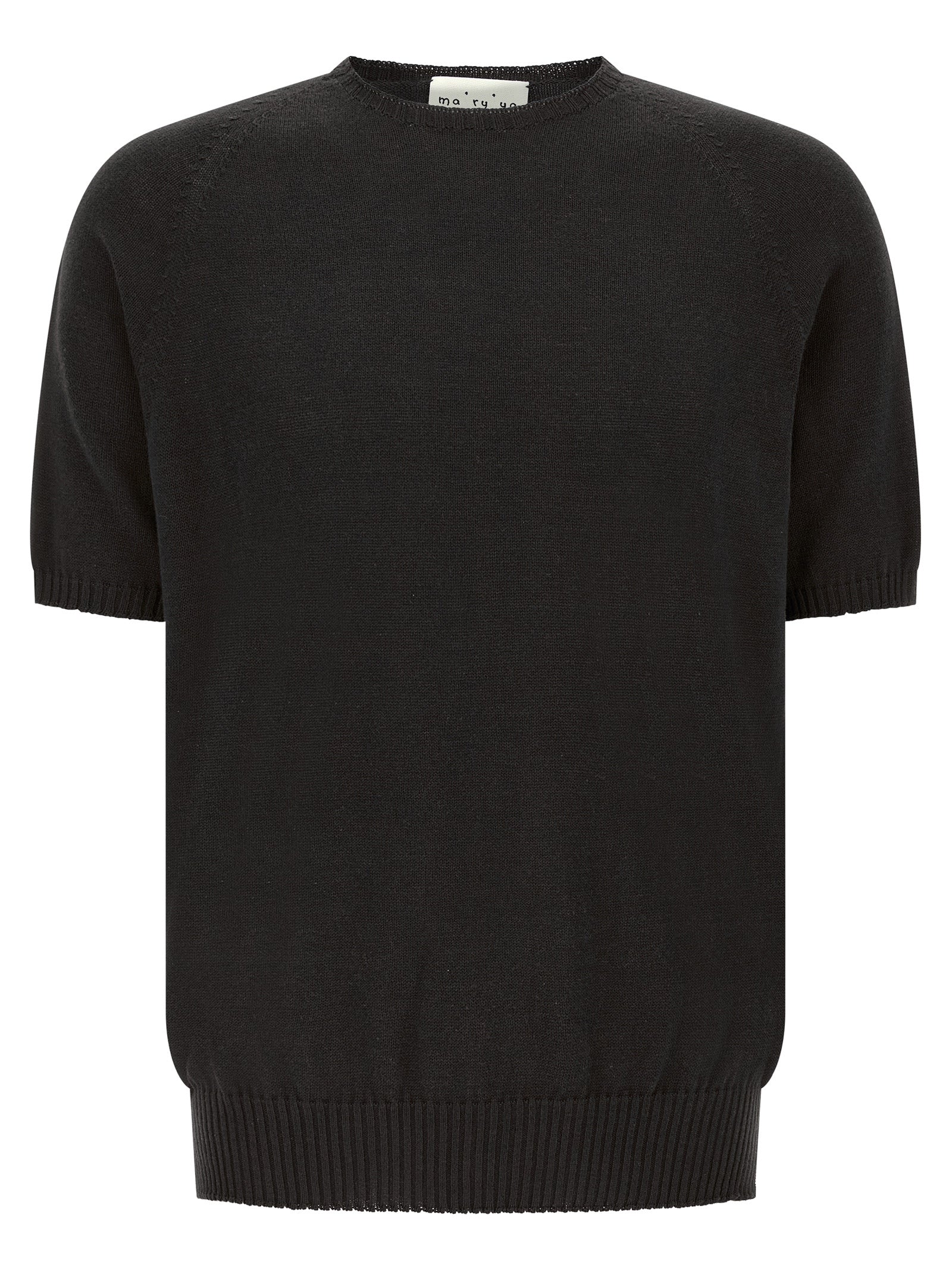 MA'RY'YA Schwarzer Baumwollcardigan