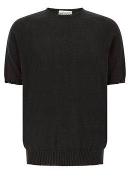 MA'RY'YA Schwarzer Baumwollcardigan