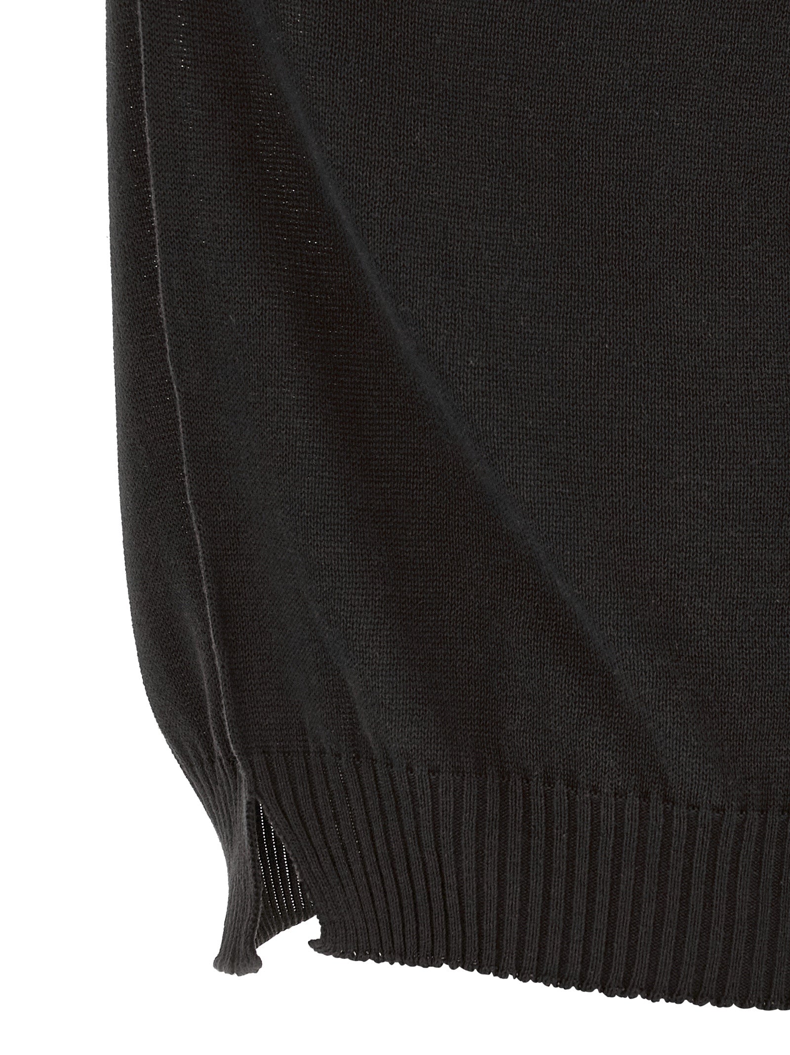 MA'RY'YA Schwarzer Baumwollcardigan