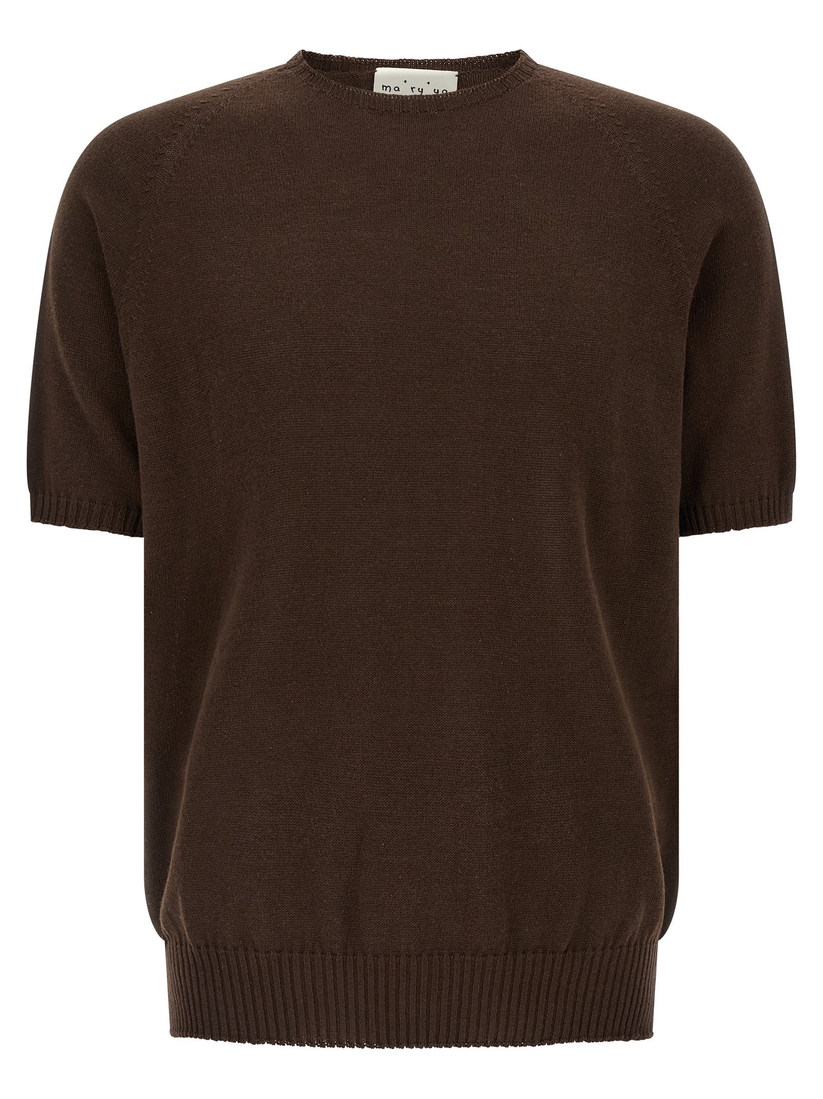 MA'RY'YA Brauner Baumwollcardigan
