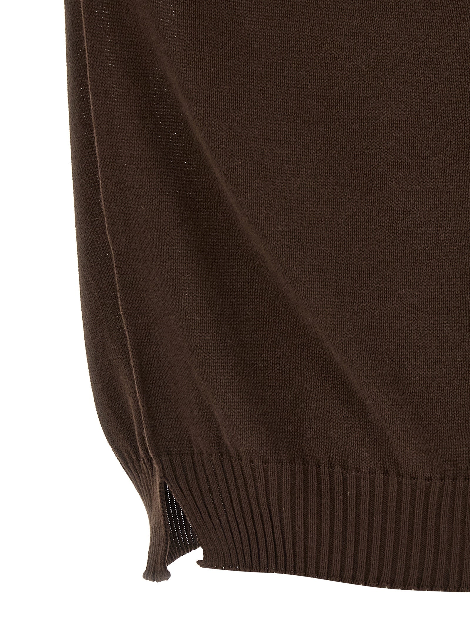MA'RY'YA Brauner Baumwollcardigan