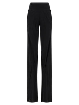 Rick Owens Schwarze Seidenhose mit ausgestelltem Bein