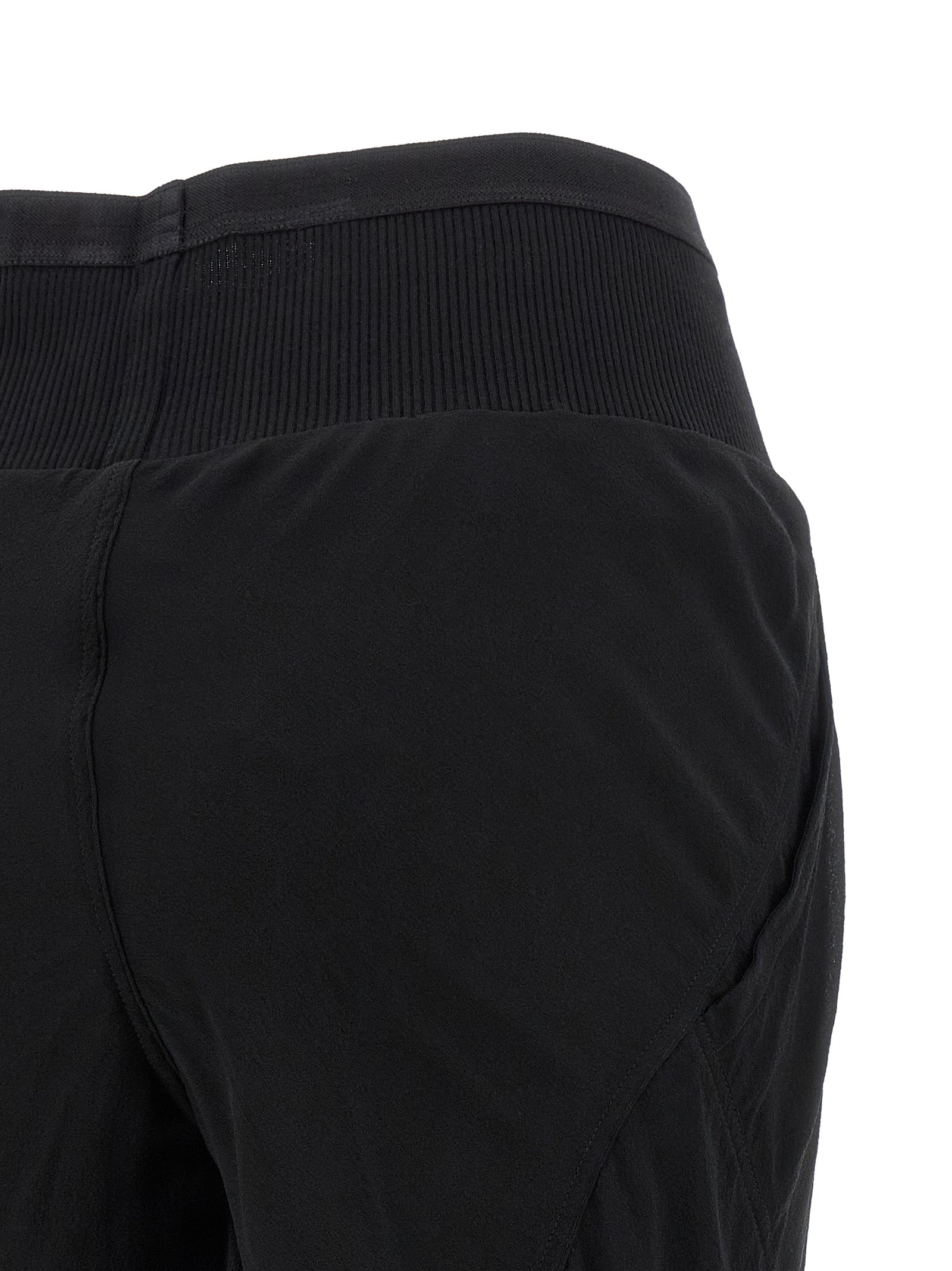 Rick Owens Schwarze Seidenhose mit ausgestelltem Bein