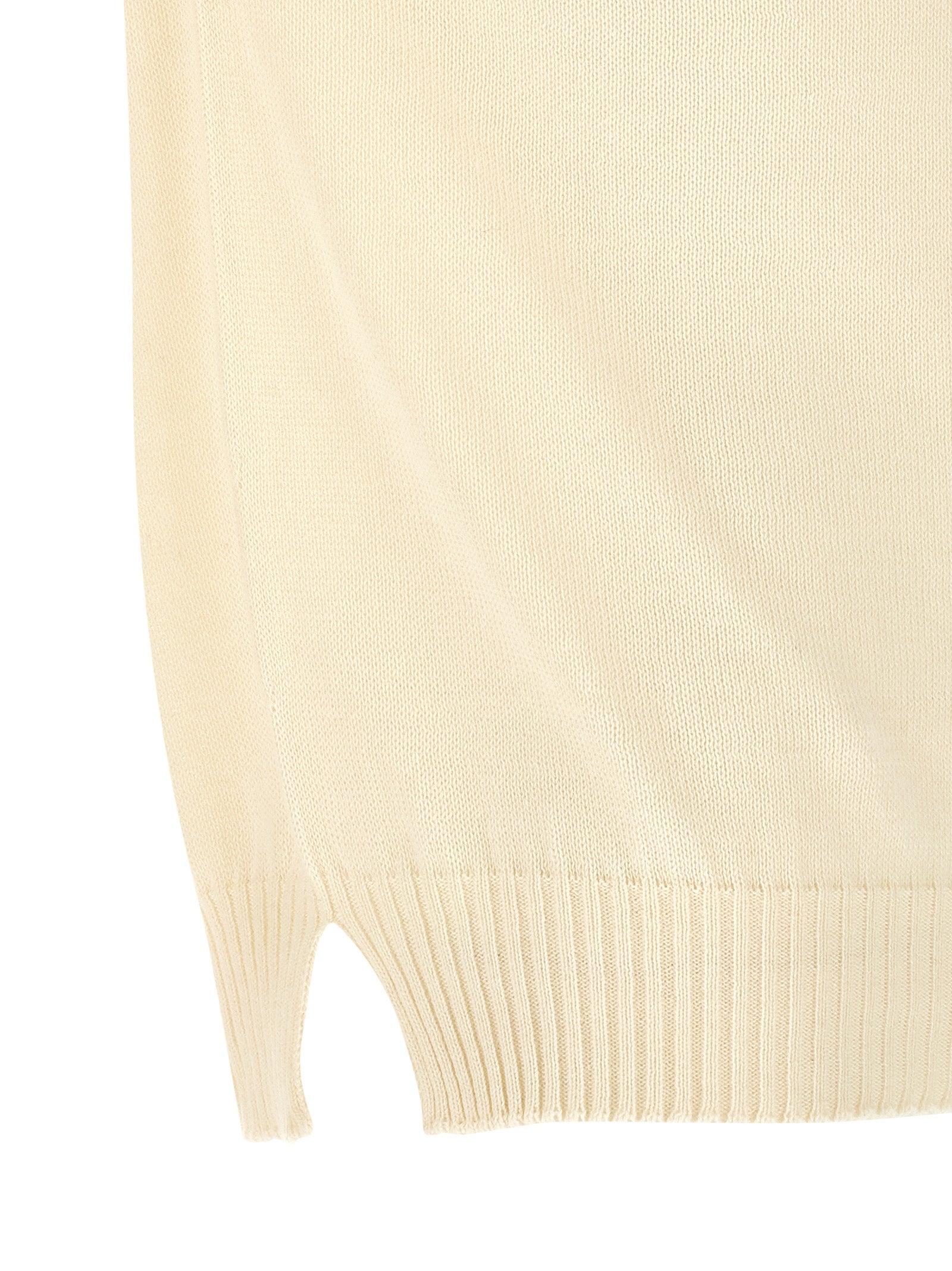 MA'RY'YA Weißer Strickcardigan aus Baumwolle
