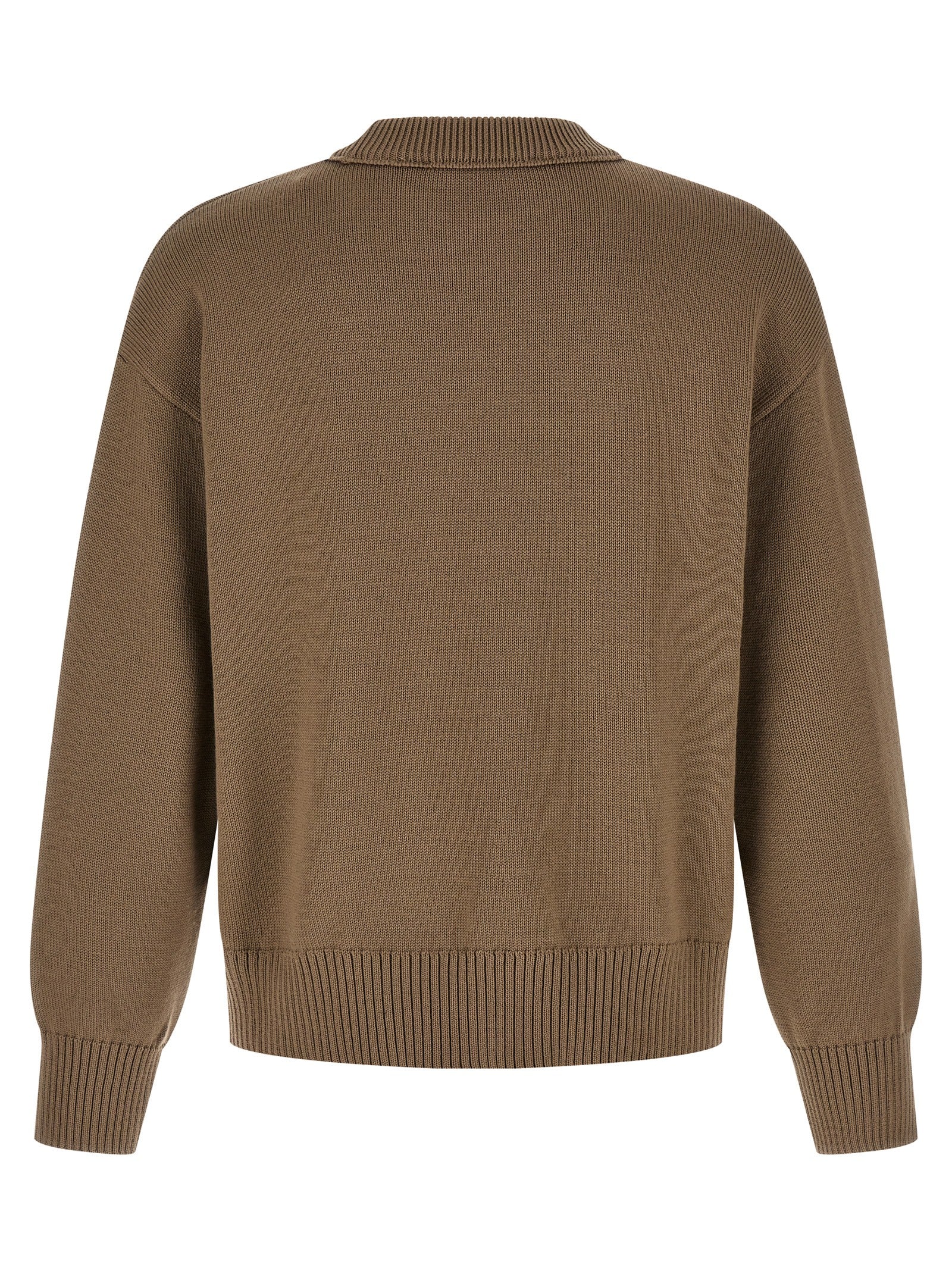 Ami Paris Beige Wollstrickjacke