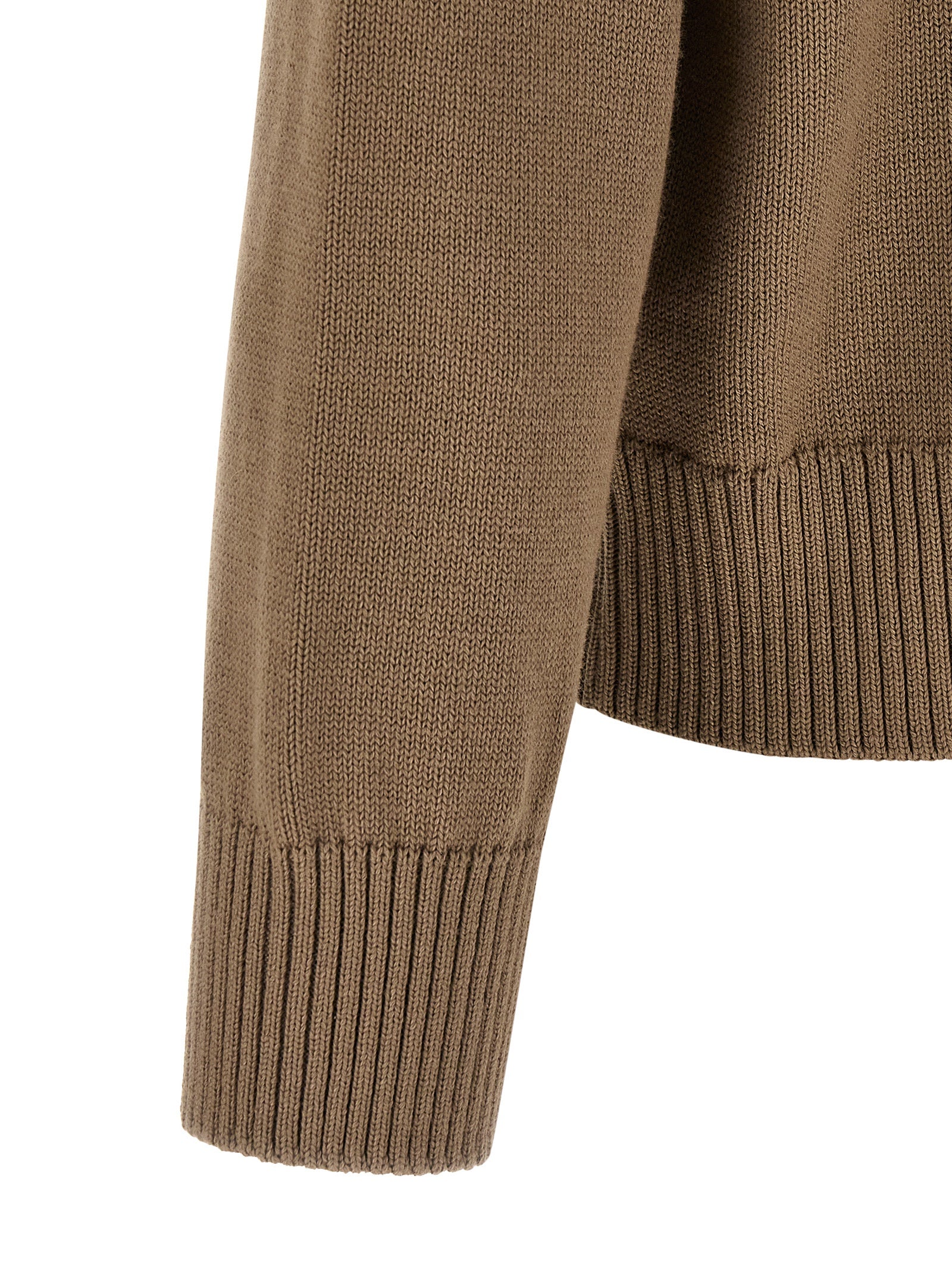 Ami Paris Beige Wollstrickjacke