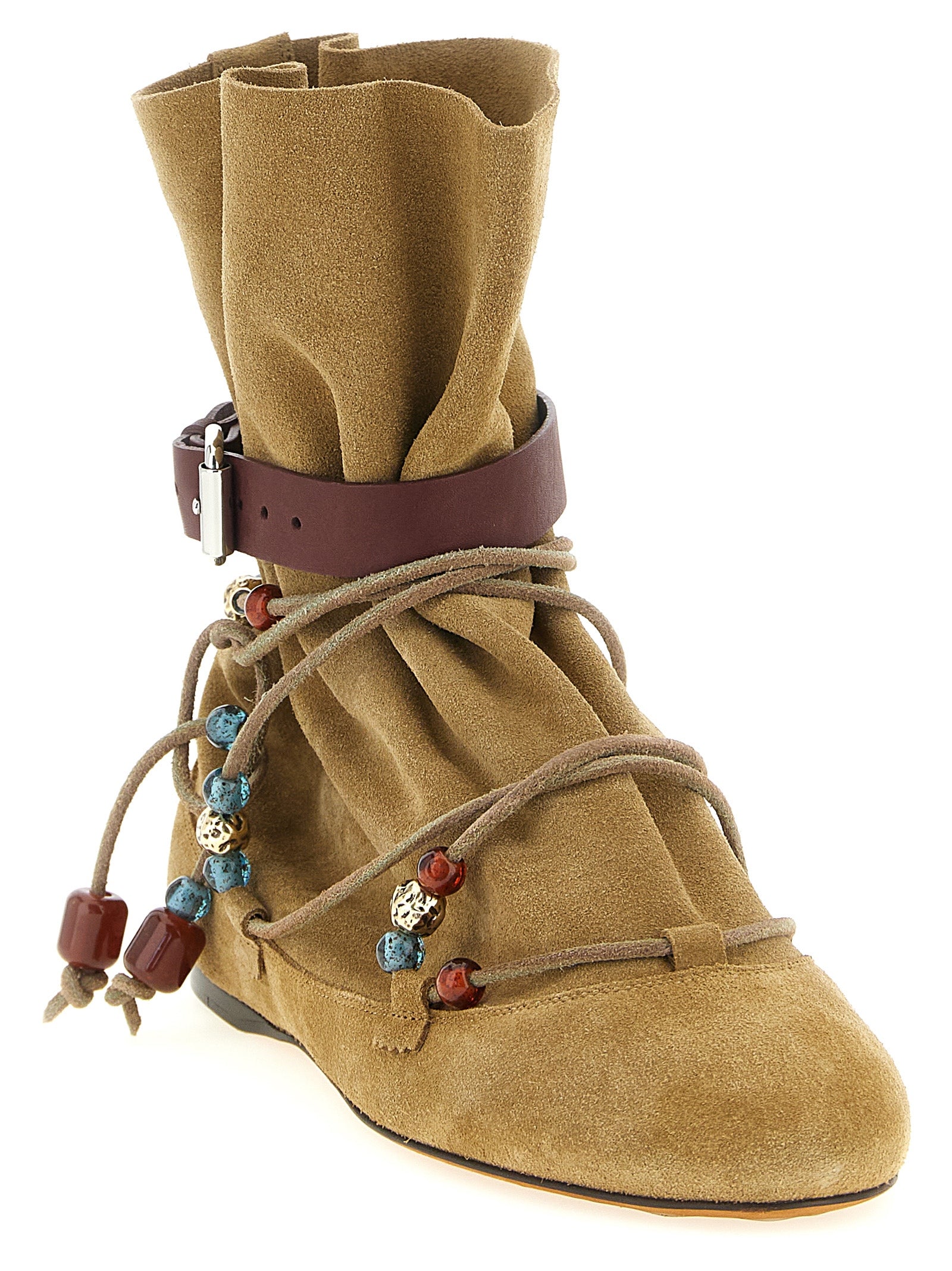 Isabel Marant Beige Calfskin Ankle Boots