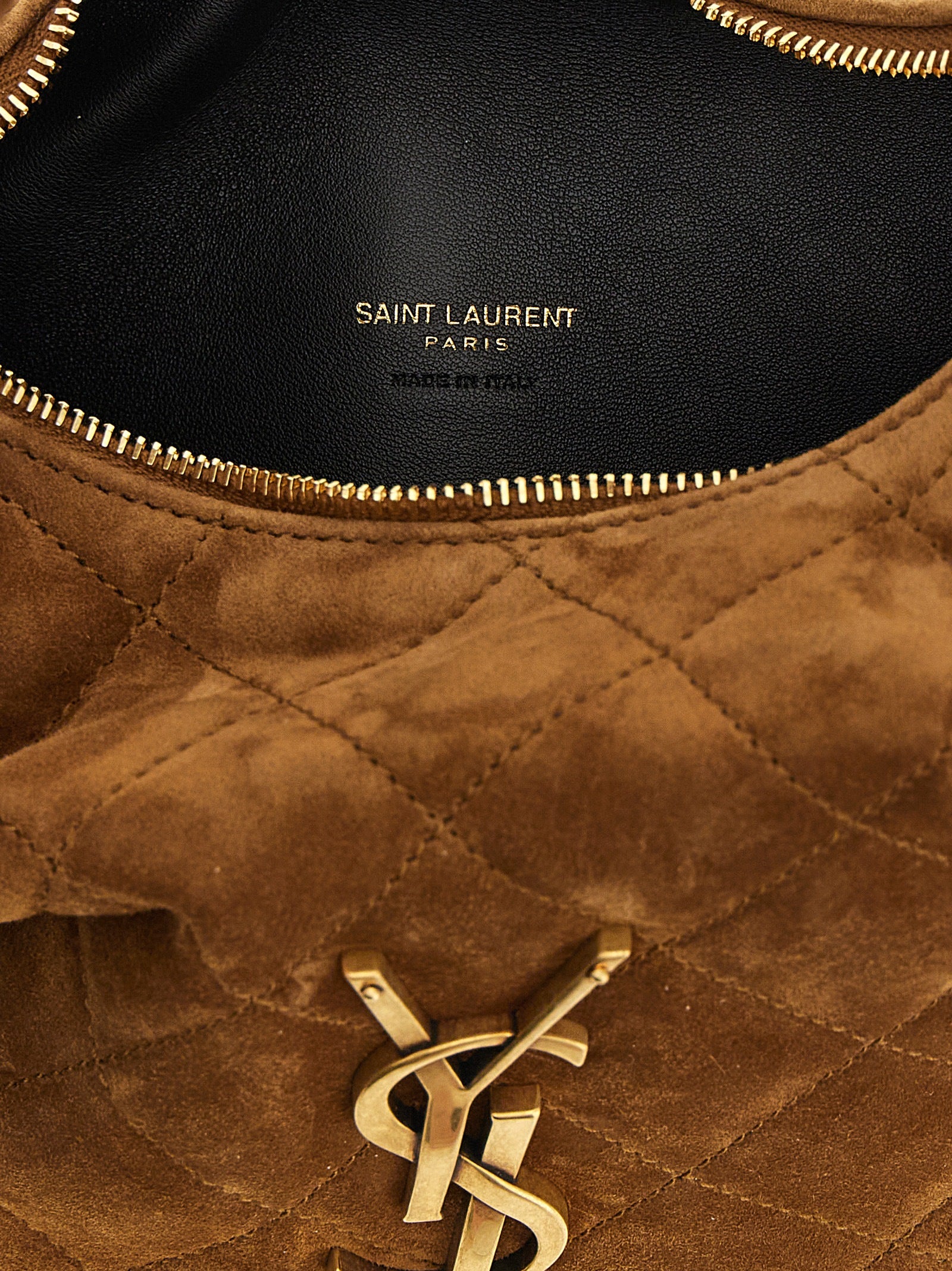 Saint Laurent Braune Kalbsleder-Handtasche