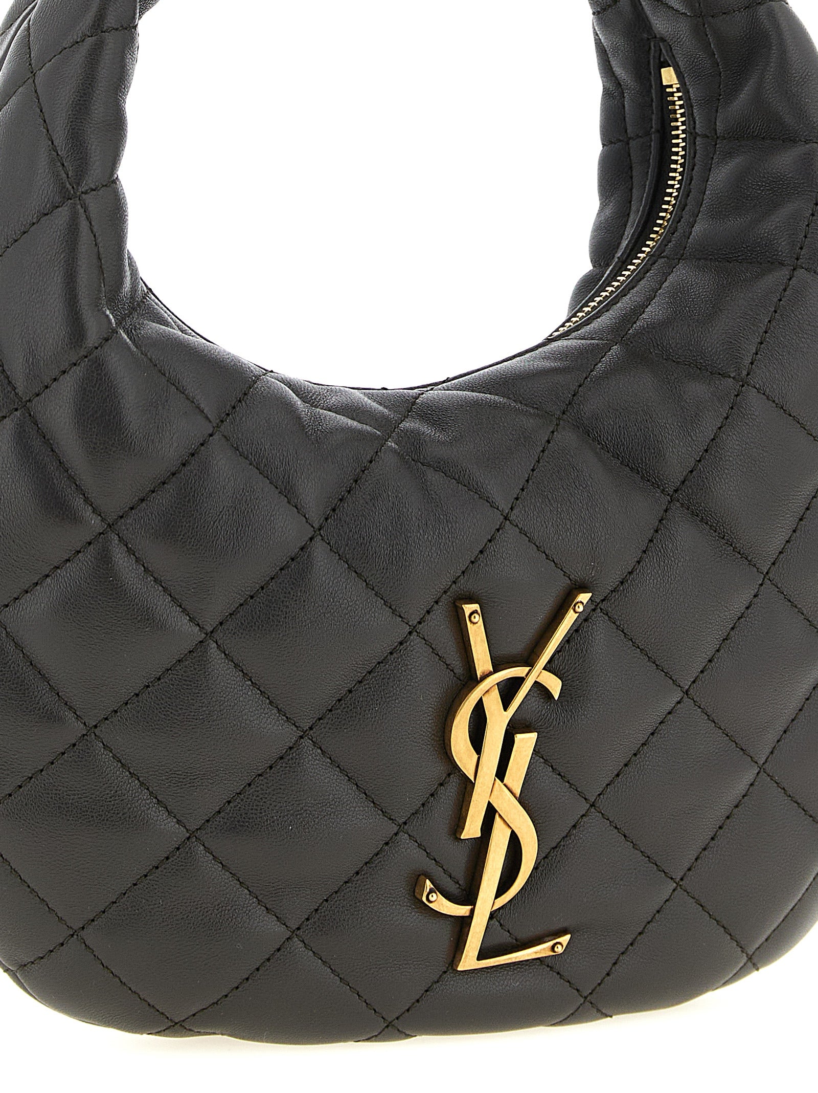 Saint Laurent Braune Lammleder-Handtasche