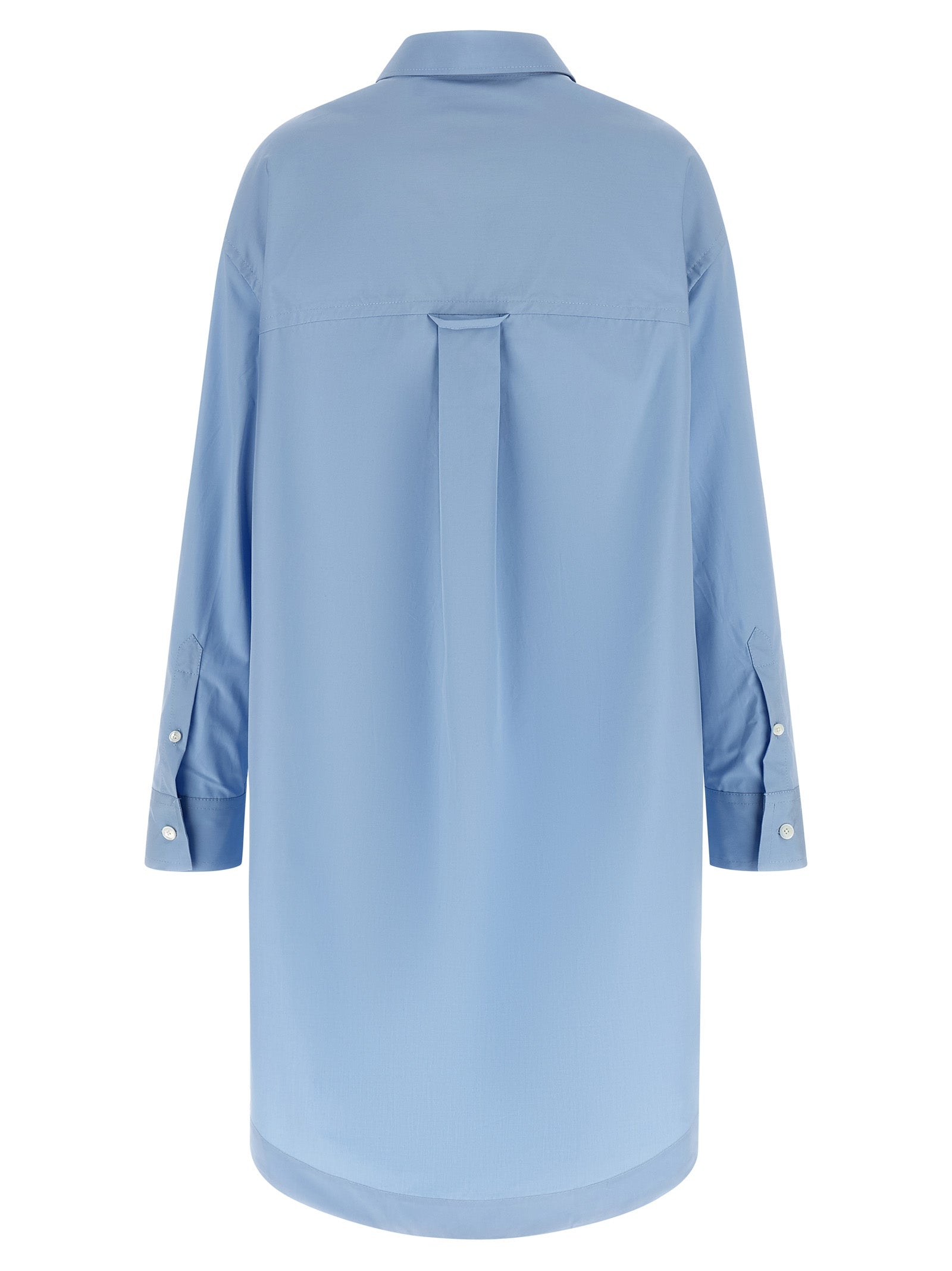 Ami Paris Blaues Baumwoll-Midikleid