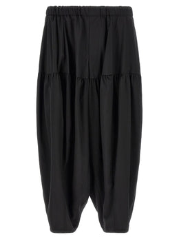 Comme Des Garçons Schwarze Freizeithose aus Polyester