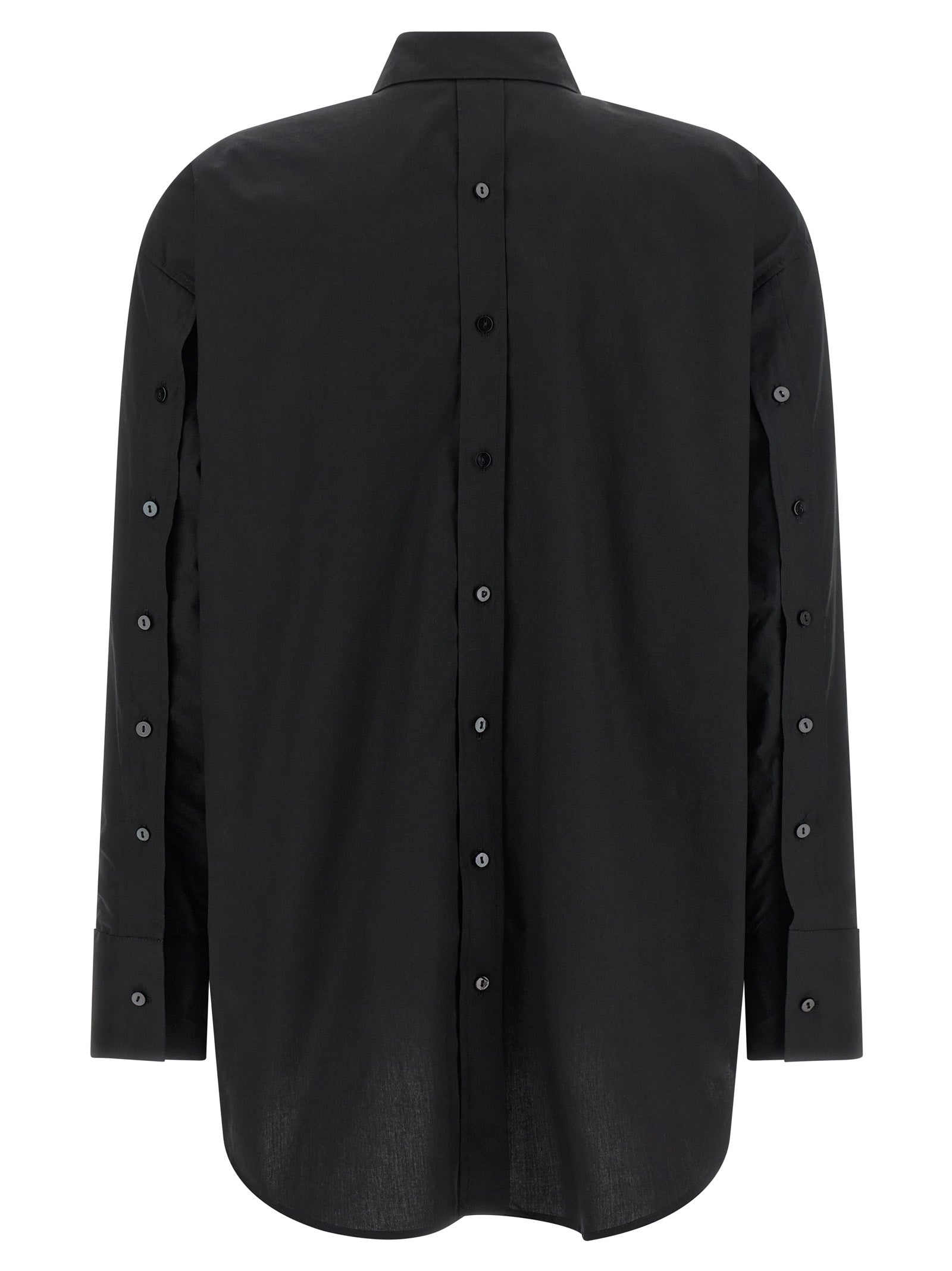 XACUS Schwarze Baumwollbluse