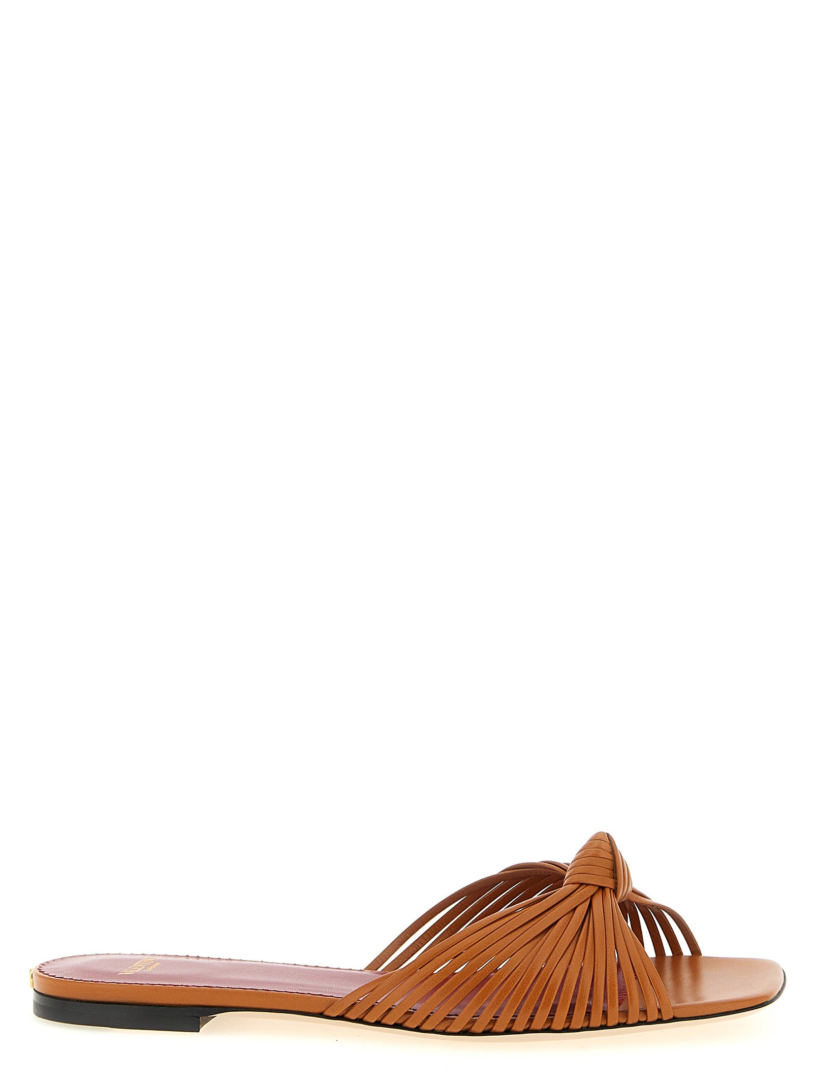 Valentino Garavani Braune Ziegenleder-Slipper