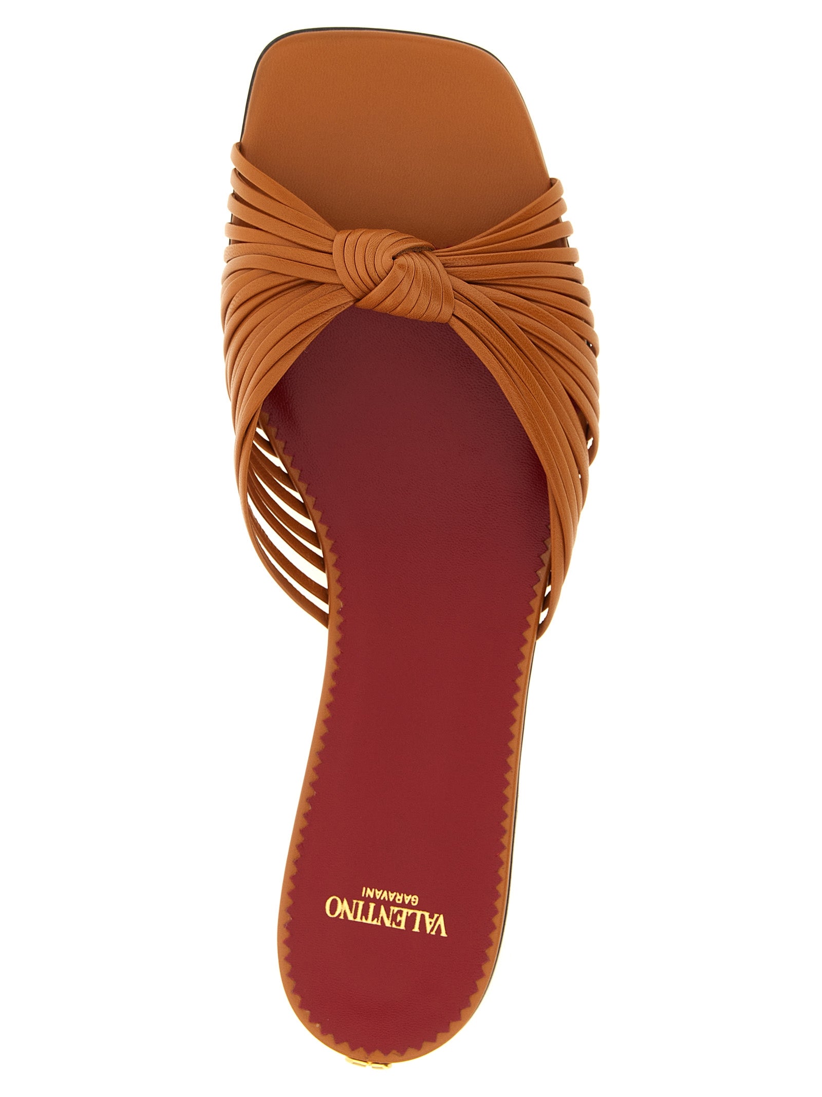 Valentino Garavani Braune Ziegenleder-Slipper